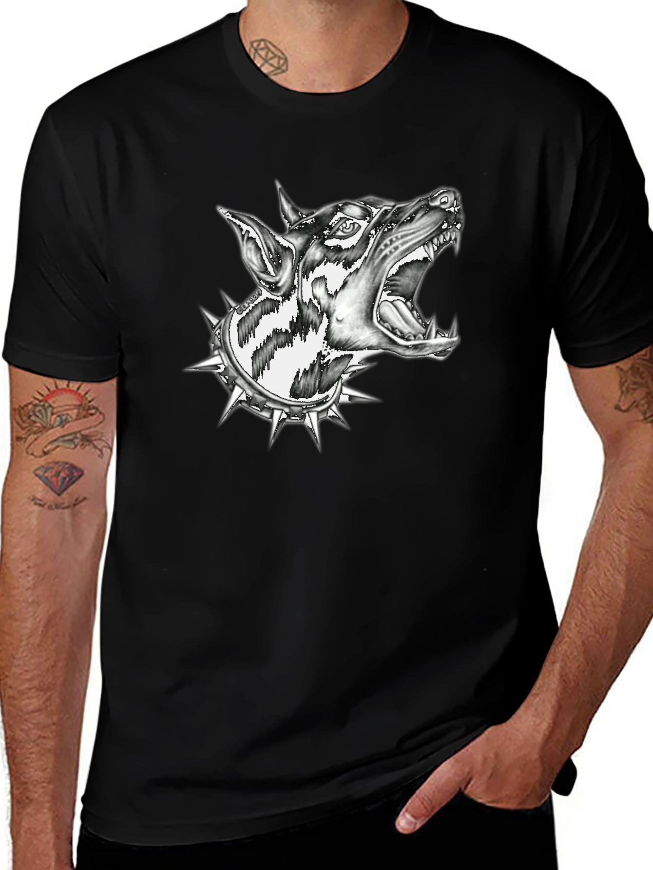 Variant 22 of Men's Graphic Tee - Angry Dog Design
