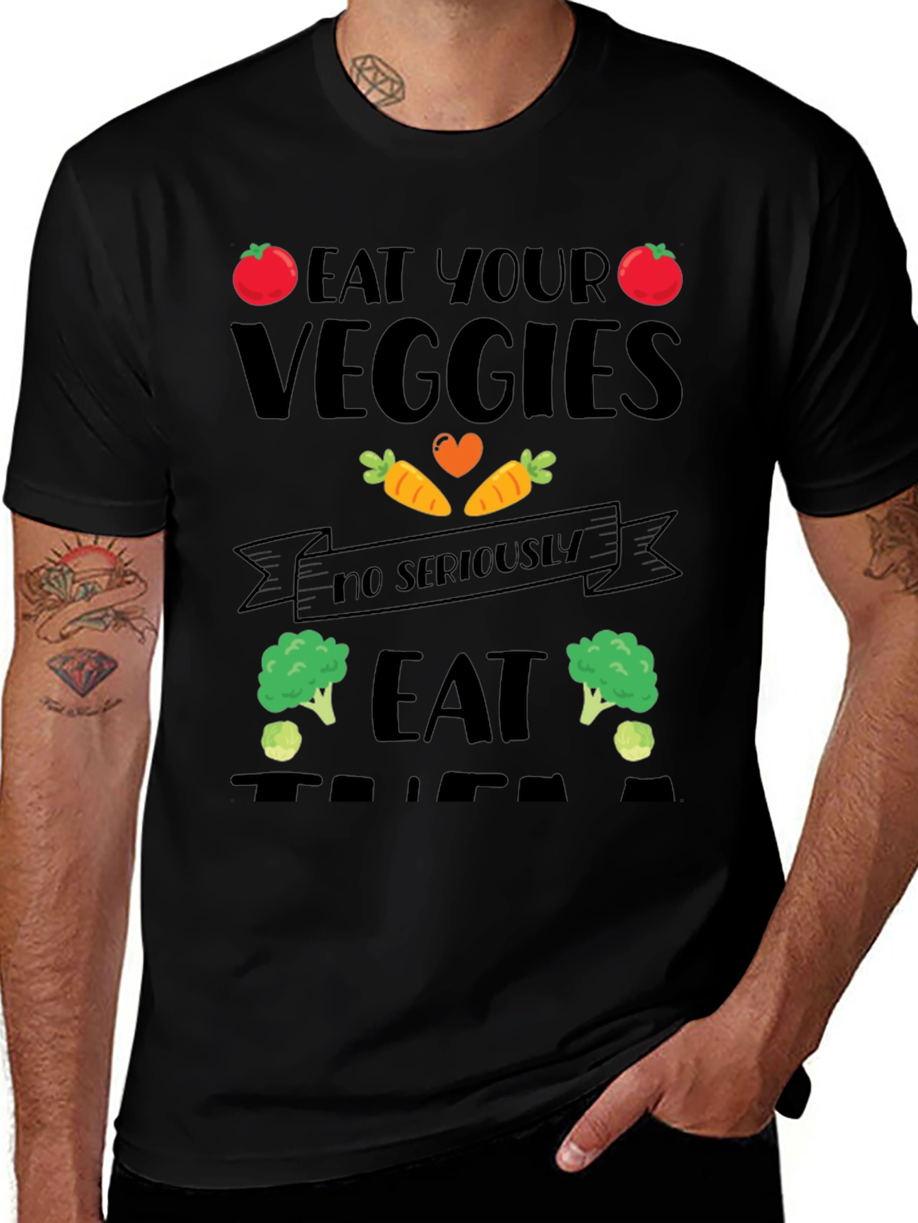 Eat Your Veggies Graphic T-Shirt