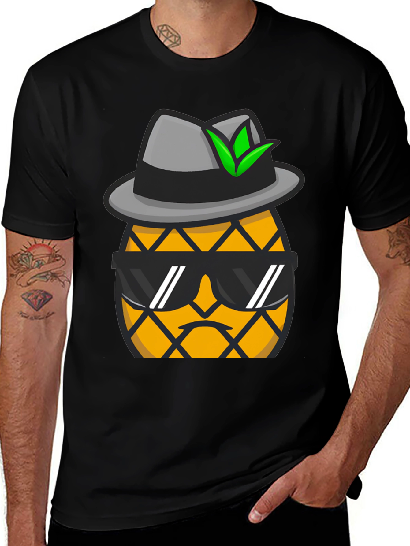 Variant 25 of Cool Pineapple Graphic T-Shirt - Stylish & Fun!