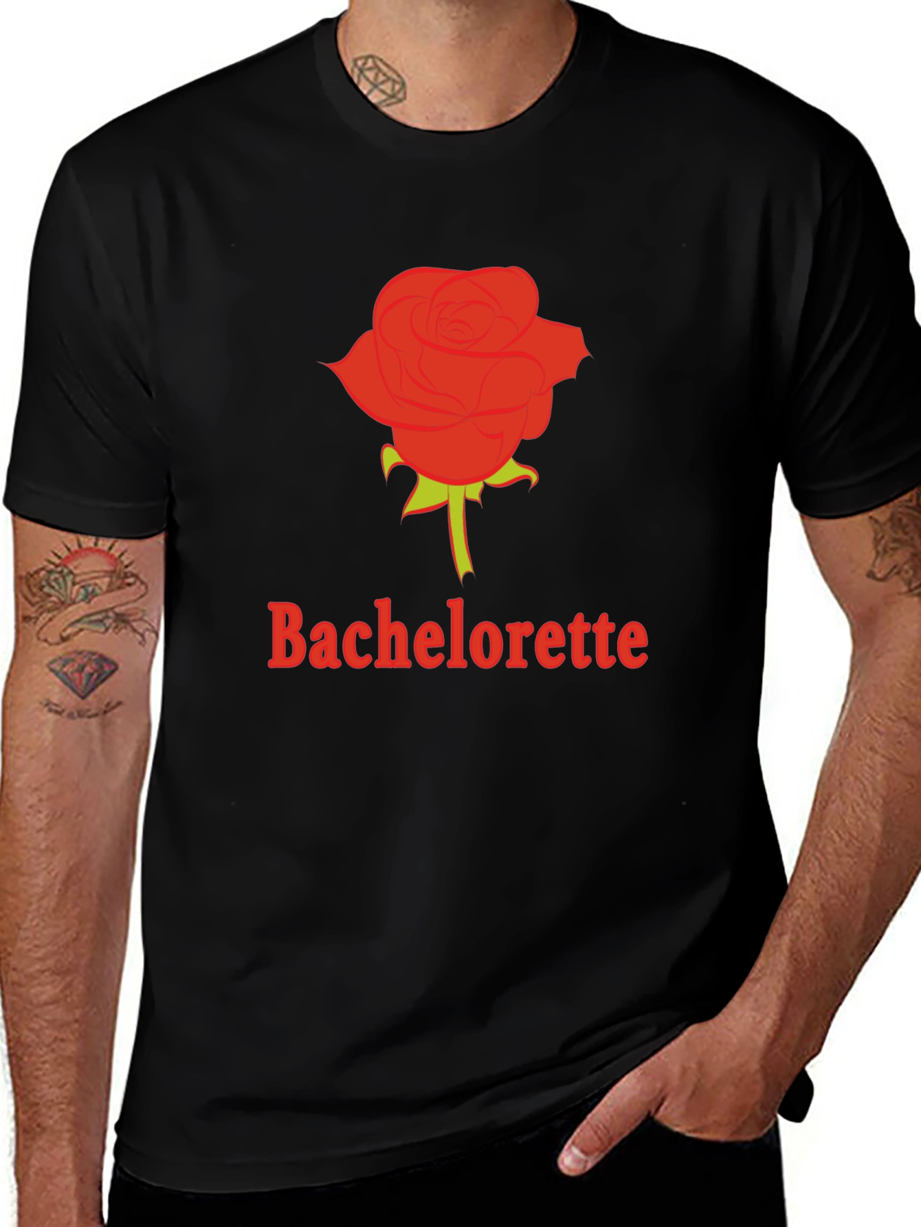 Variant 22 of Bachelorette Rose Graphic T-Shirt - Party Ready!