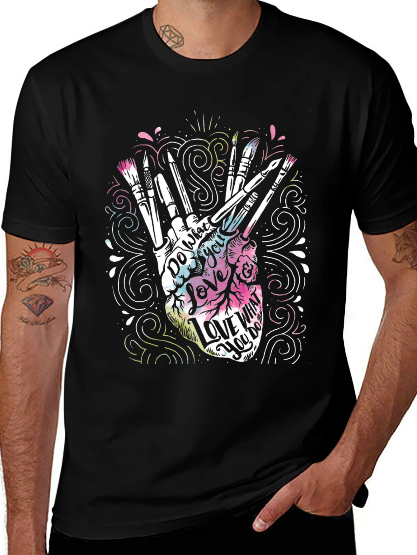 Variant 6 of Artistic Brushstroke T-Shirt - Painter's Heart