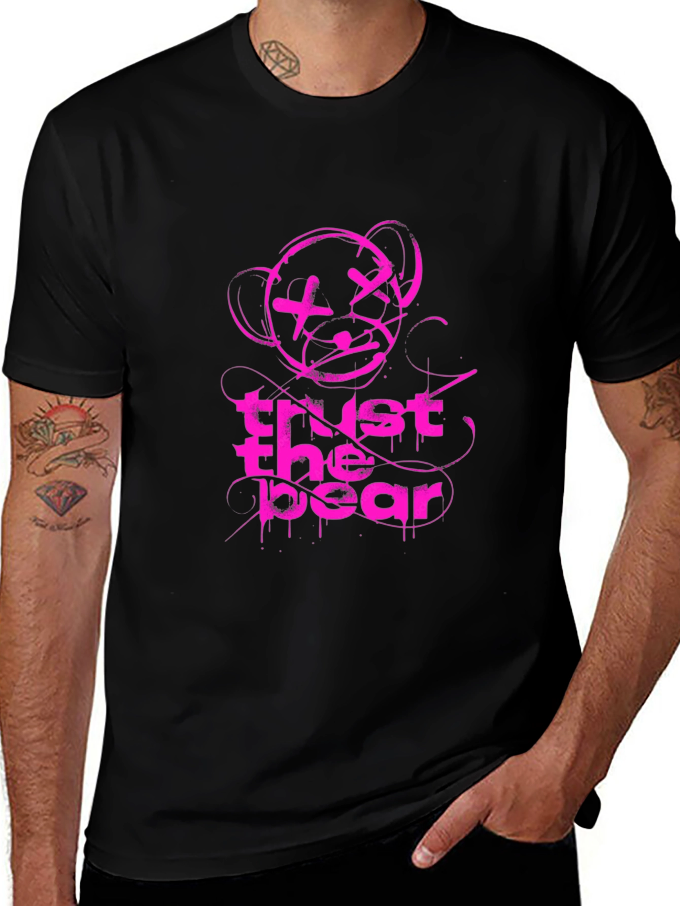 Variant 2 of Trust the Bear Graphic Tee - Edgy Urban Style