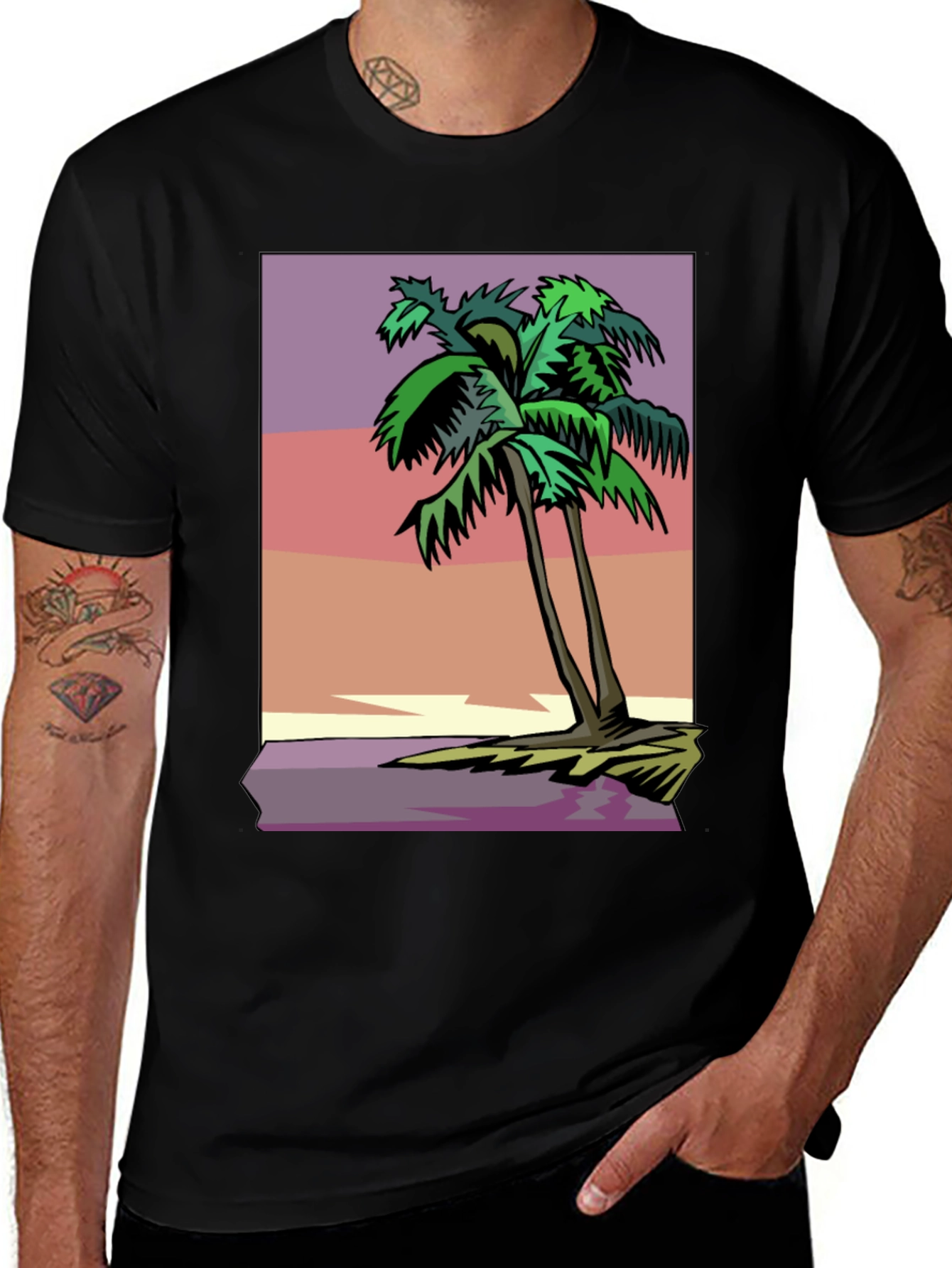 Variant 19 of Tropical Palm Tree Graphic Tee
