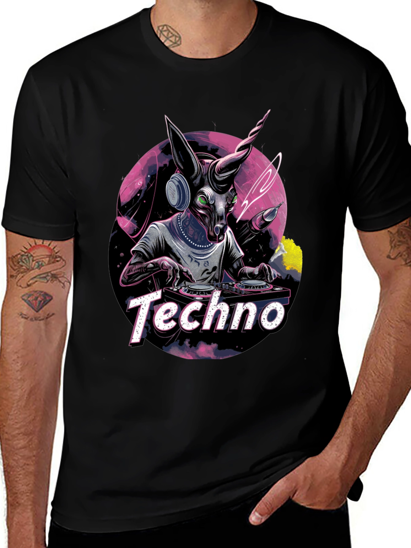 Unicorn DJ Techno T-Shirt - Unique Music Lover Gift