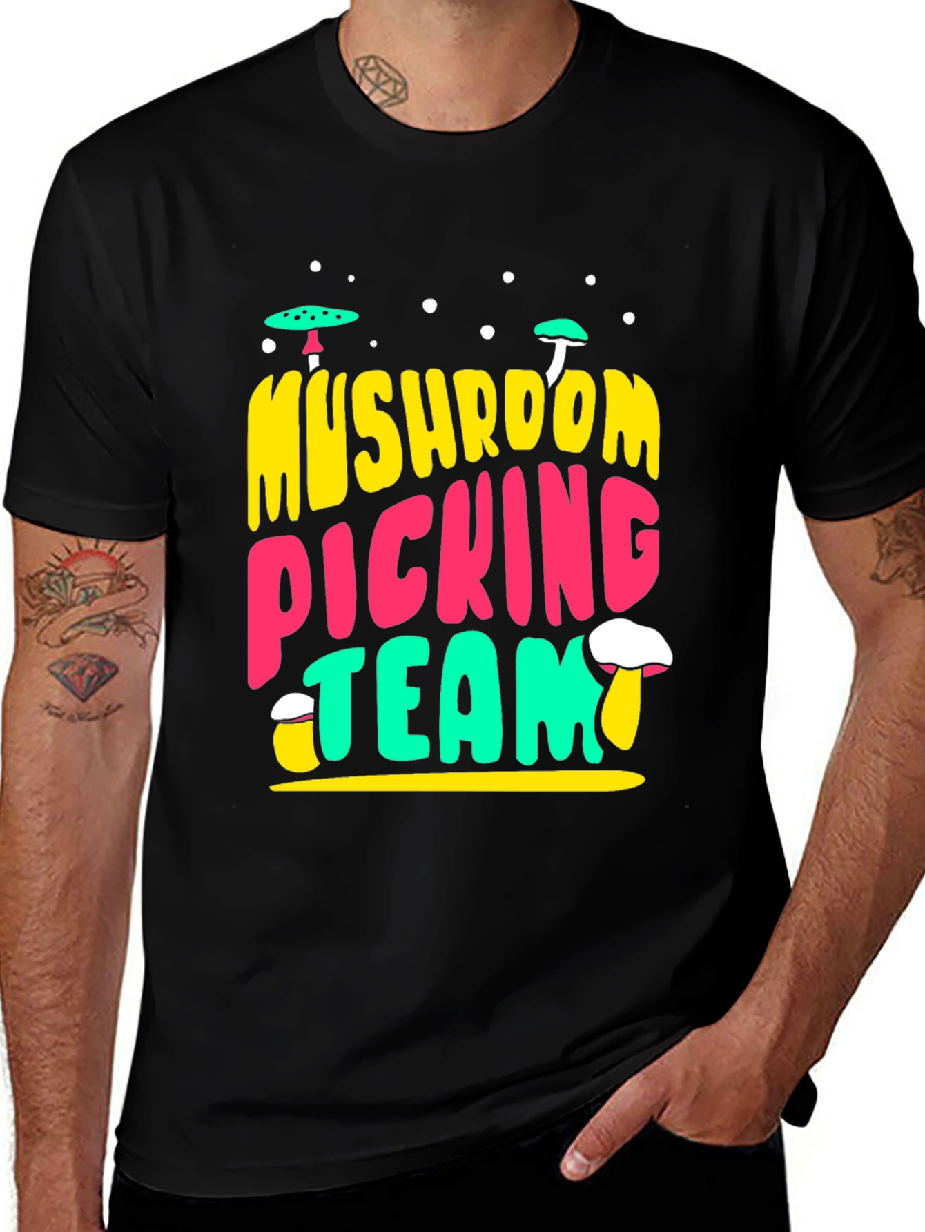 Variant 4 of Mushroom Picking Team T-Shirt