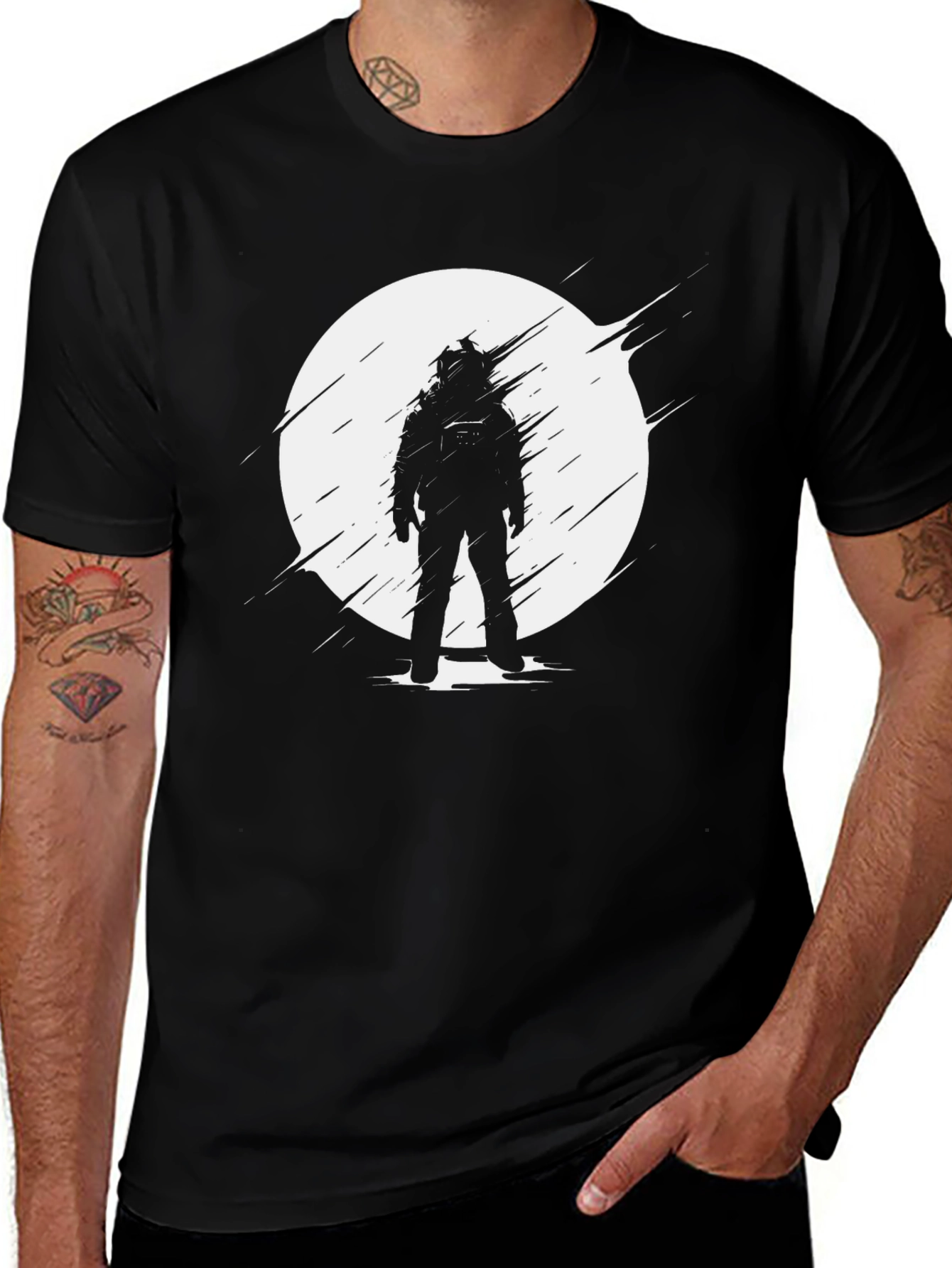 Variant 22 of Astronaut Silhouette T-Shirt - Space Explorer Tee