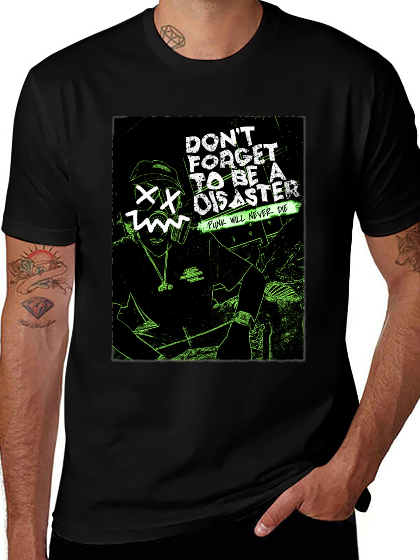 Punk Never Dies Graphic Tee - Black