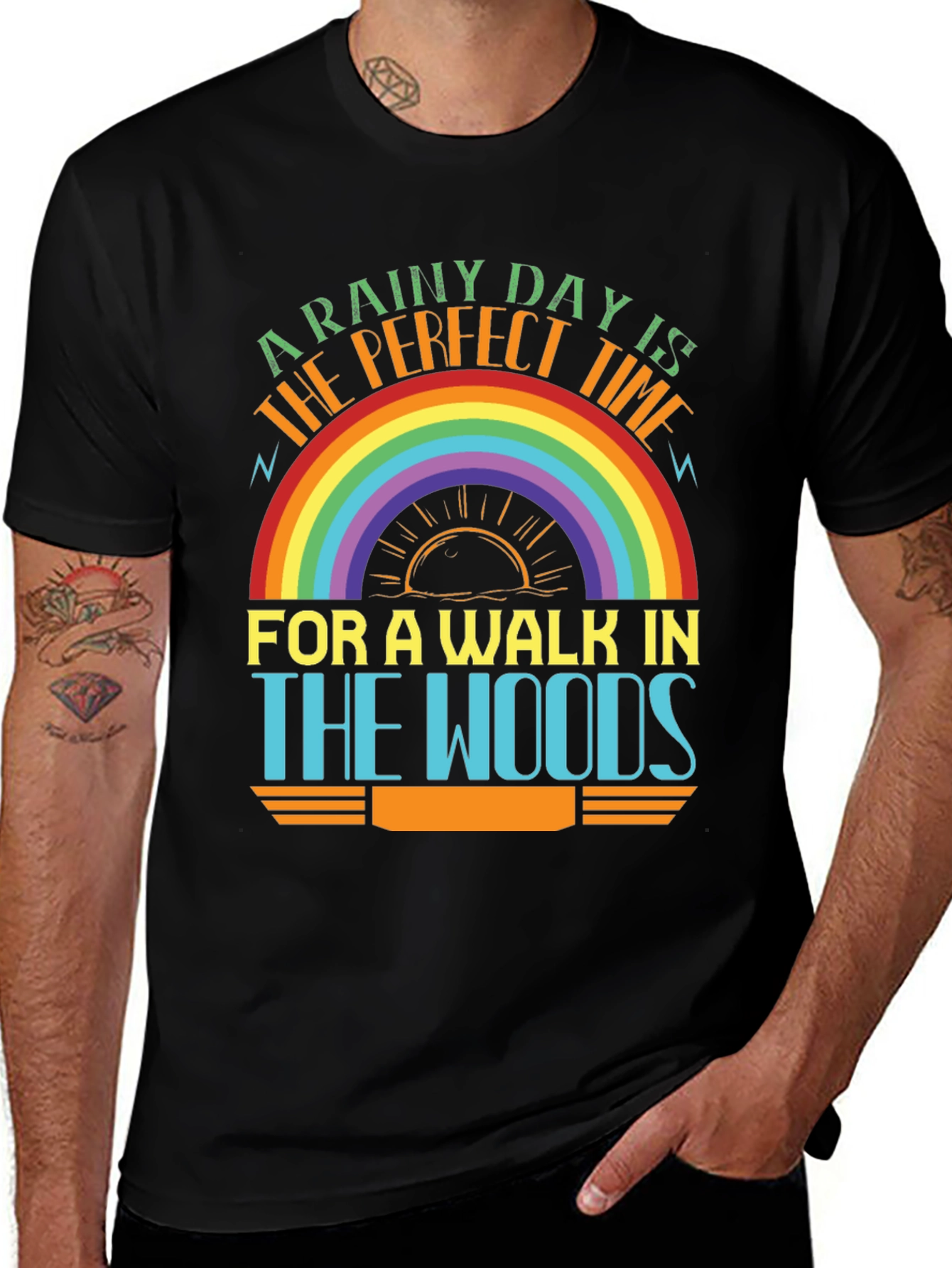 Variant 25 of Rainy Day Walk in the Woods T-Shirt