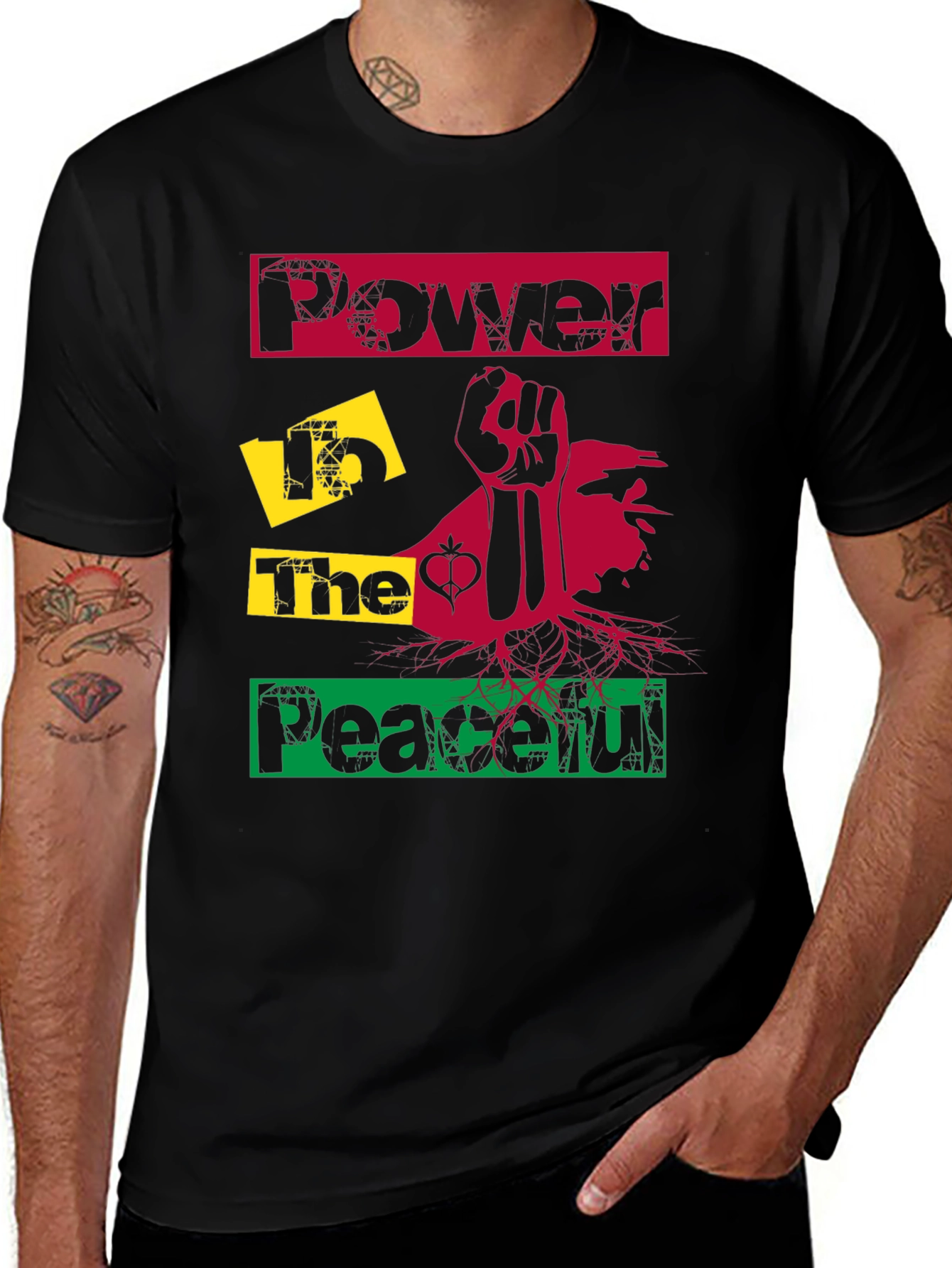 Variant 13 of Power To The Peaceful Graphic T-Shirt