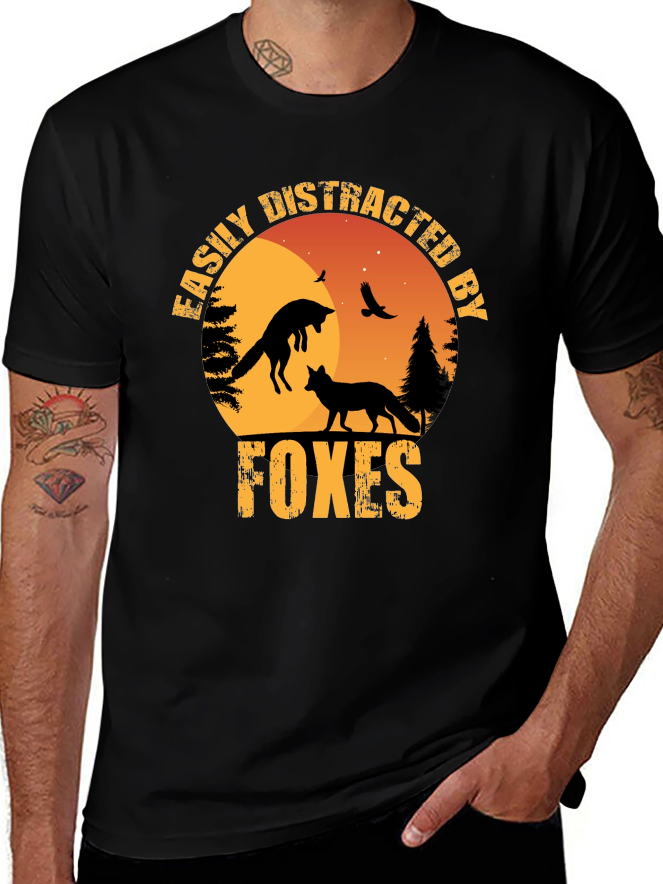 Variant 8 of Easily Distracted By Foxes Graphic T-Shirt