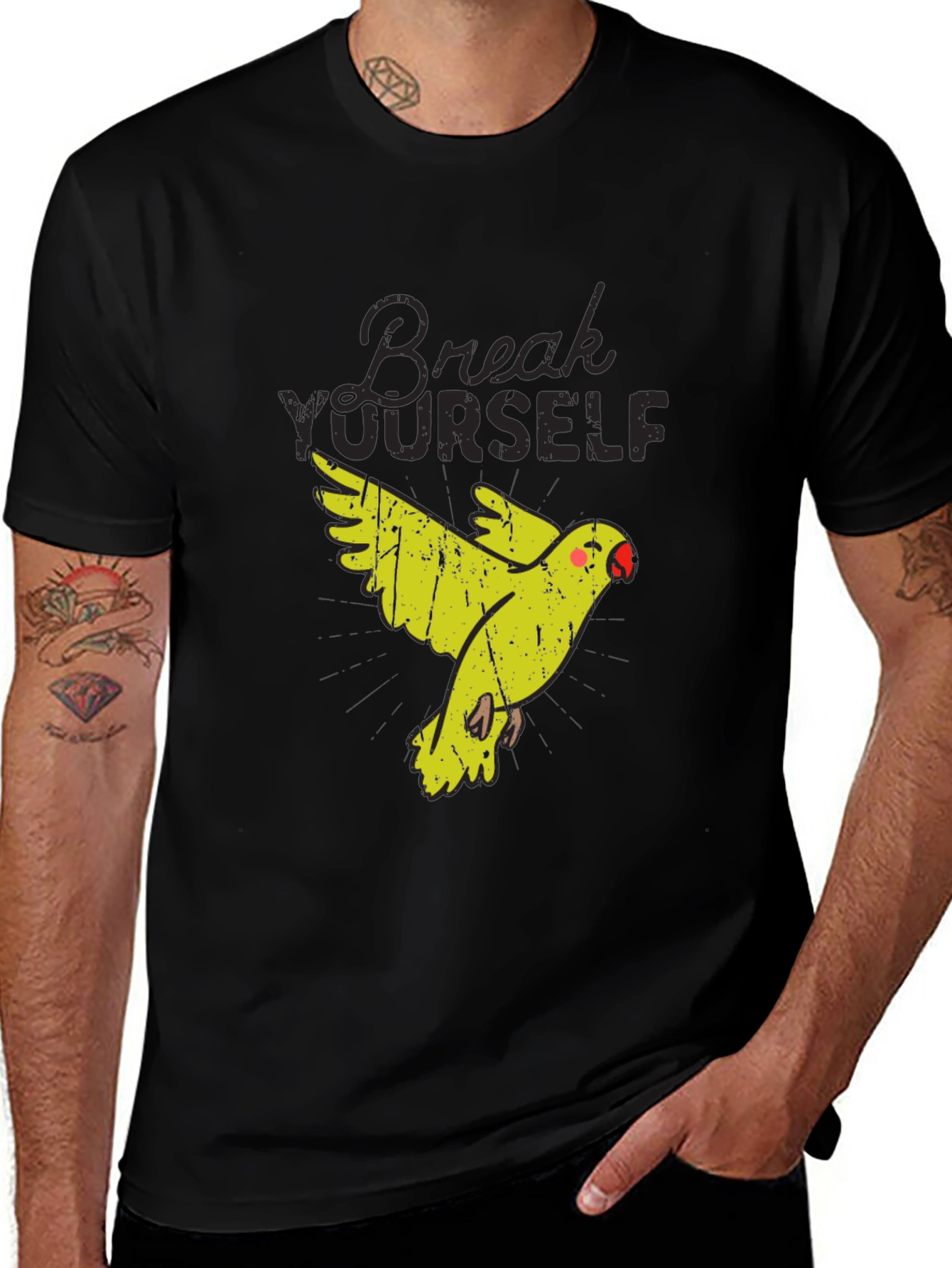 Variant 18 of Break Yourself Parrot Graphic Tee