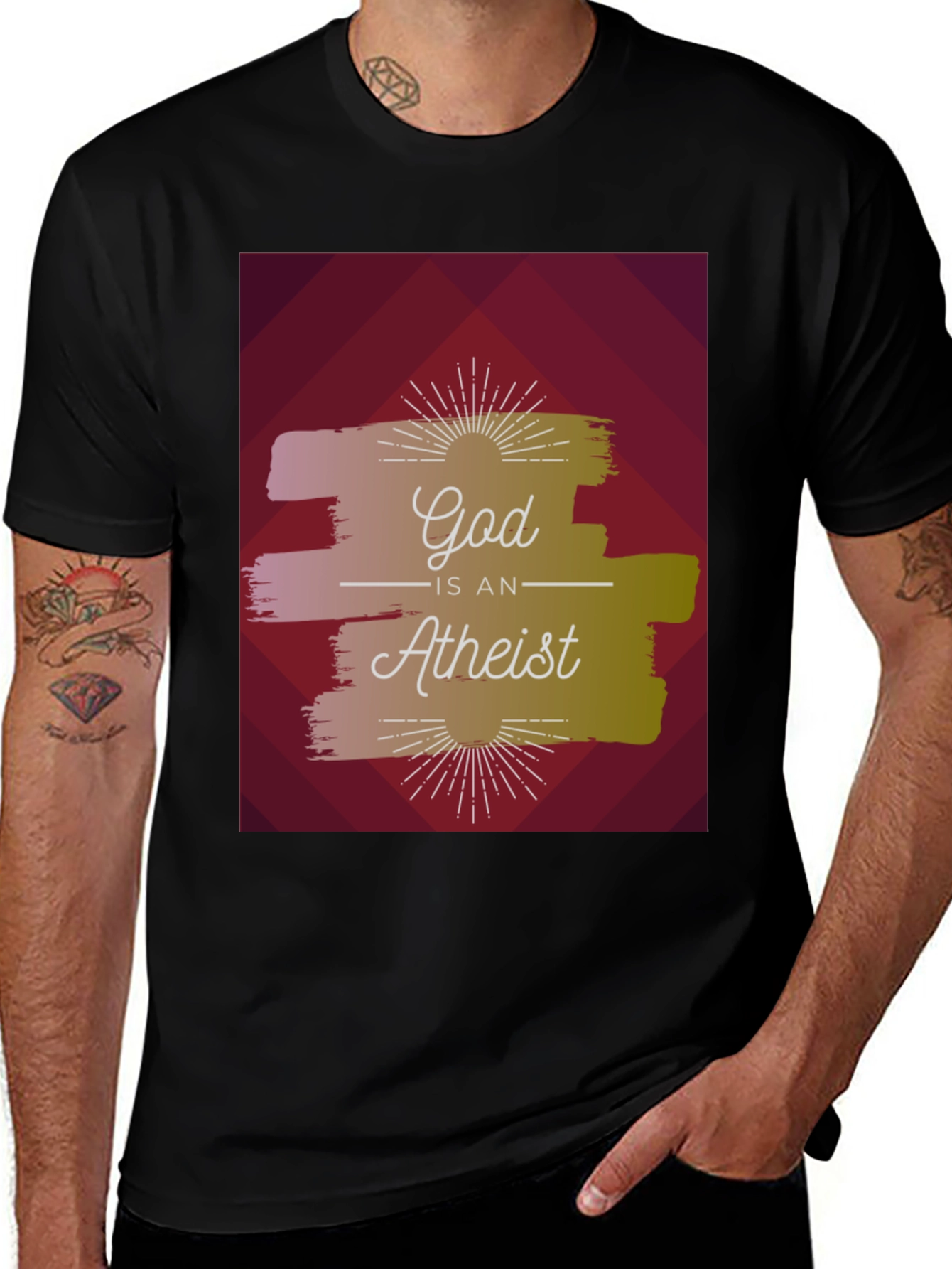 Variant 28 of God is an Atheist Graphic T-Shirt