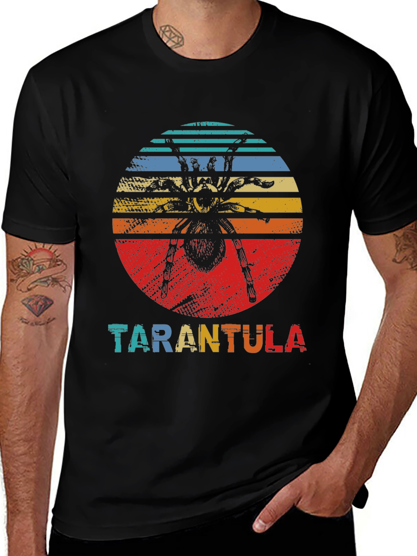 Variant 23 of Tarantula Sunset Graphic Tee - Vintage Style