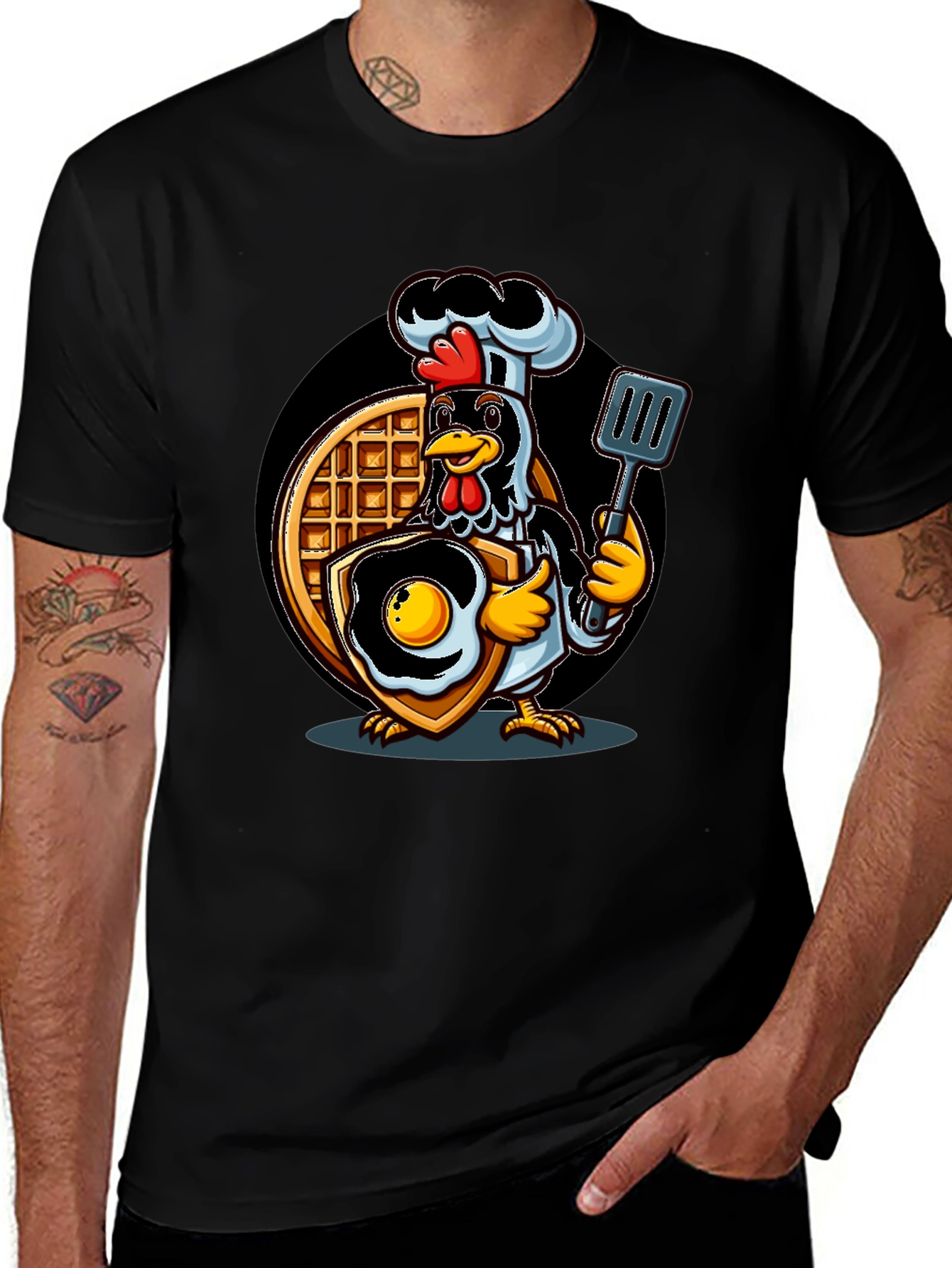 Variant 27 of Chef Chicken Waffle & Egg T-Shirt