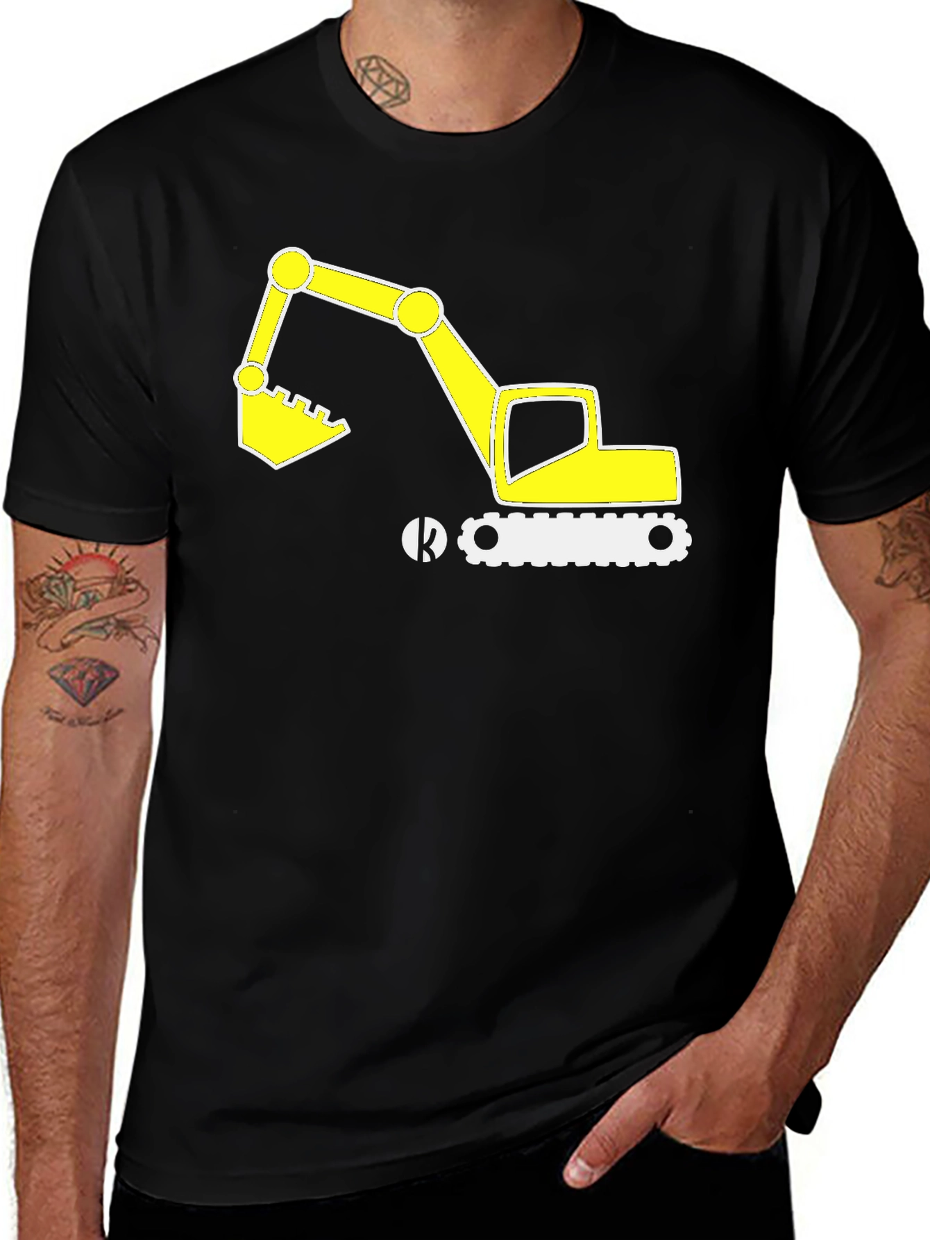 Excavator Graphic Tee - Construction Vehicle T-Shirt