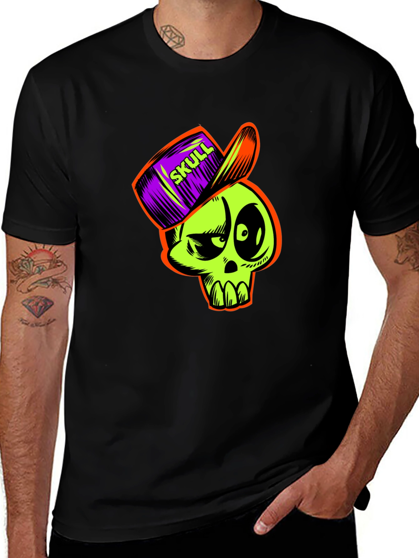 Variant 6 of Skull Cartoon Graphic Tee