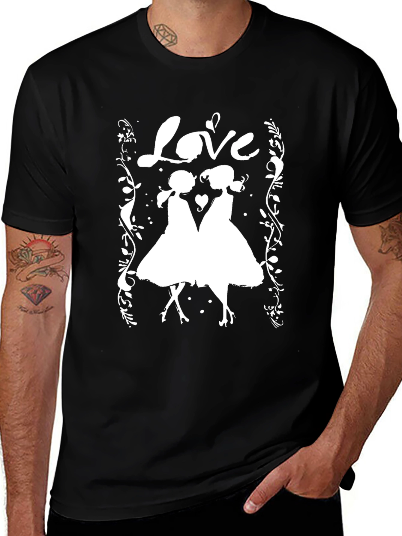 Variant 28 of Love Silhouette Graphic T-Shirt