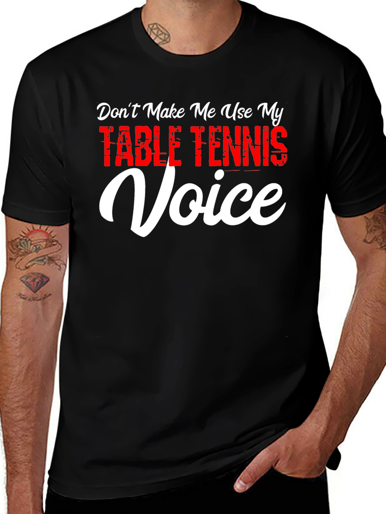 Variant 10 of Table Tennis Voice T-Shirt - Funny Ping Pong Tee