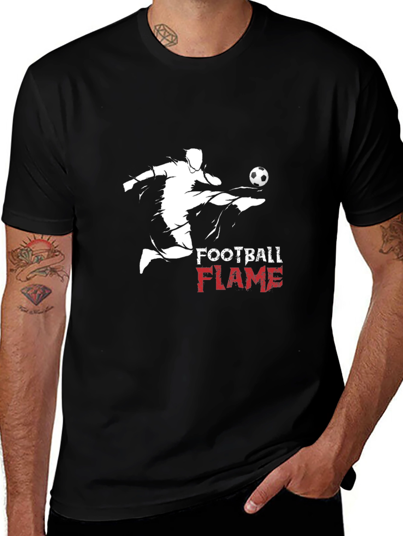 Variant 24 of Football Flame Graphic T-Shirt
