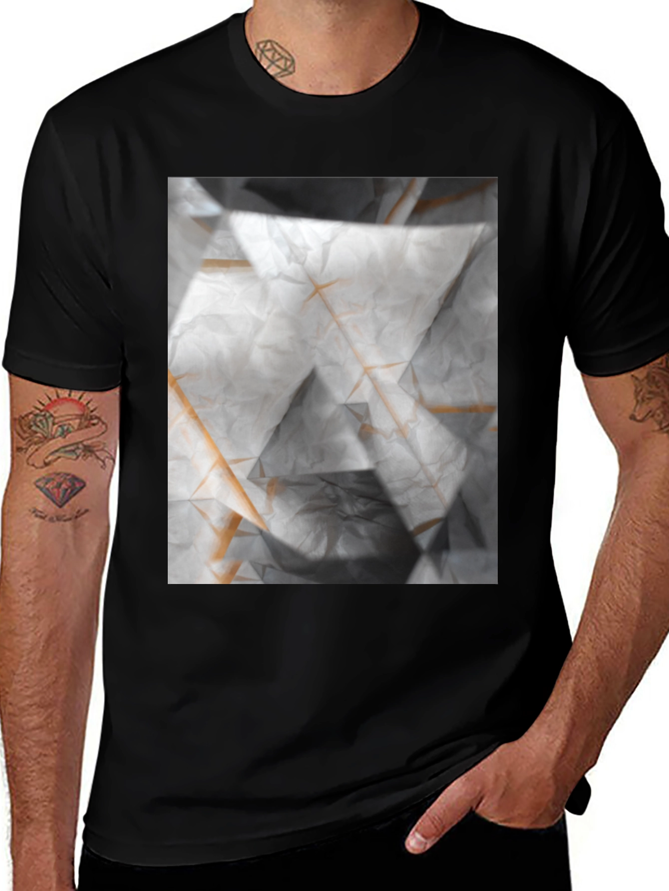 Variant 2 of Abstract Geometric T-Shirt - Modern Art Tee