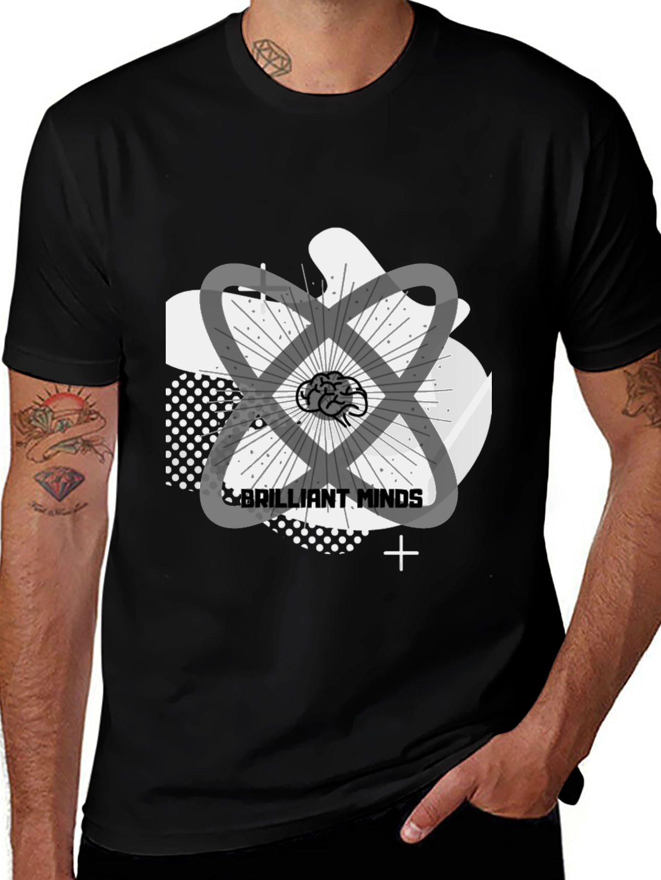Variant 7 of Brilliant Minds Graphic Tee - Mens Black T-Shirt