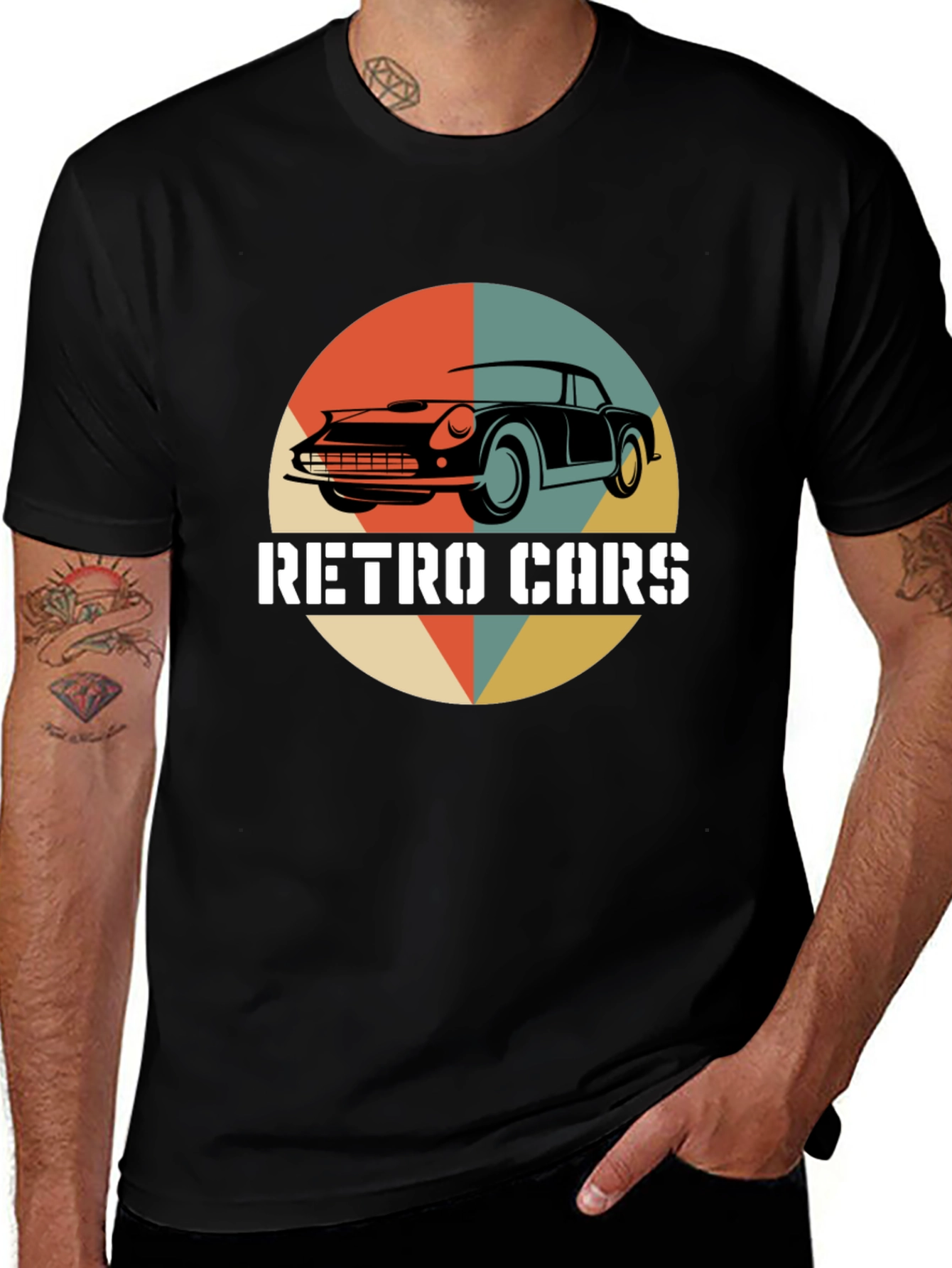 Variant 11 of Retro Cars Graphic Tee - Vintage Automotive Style