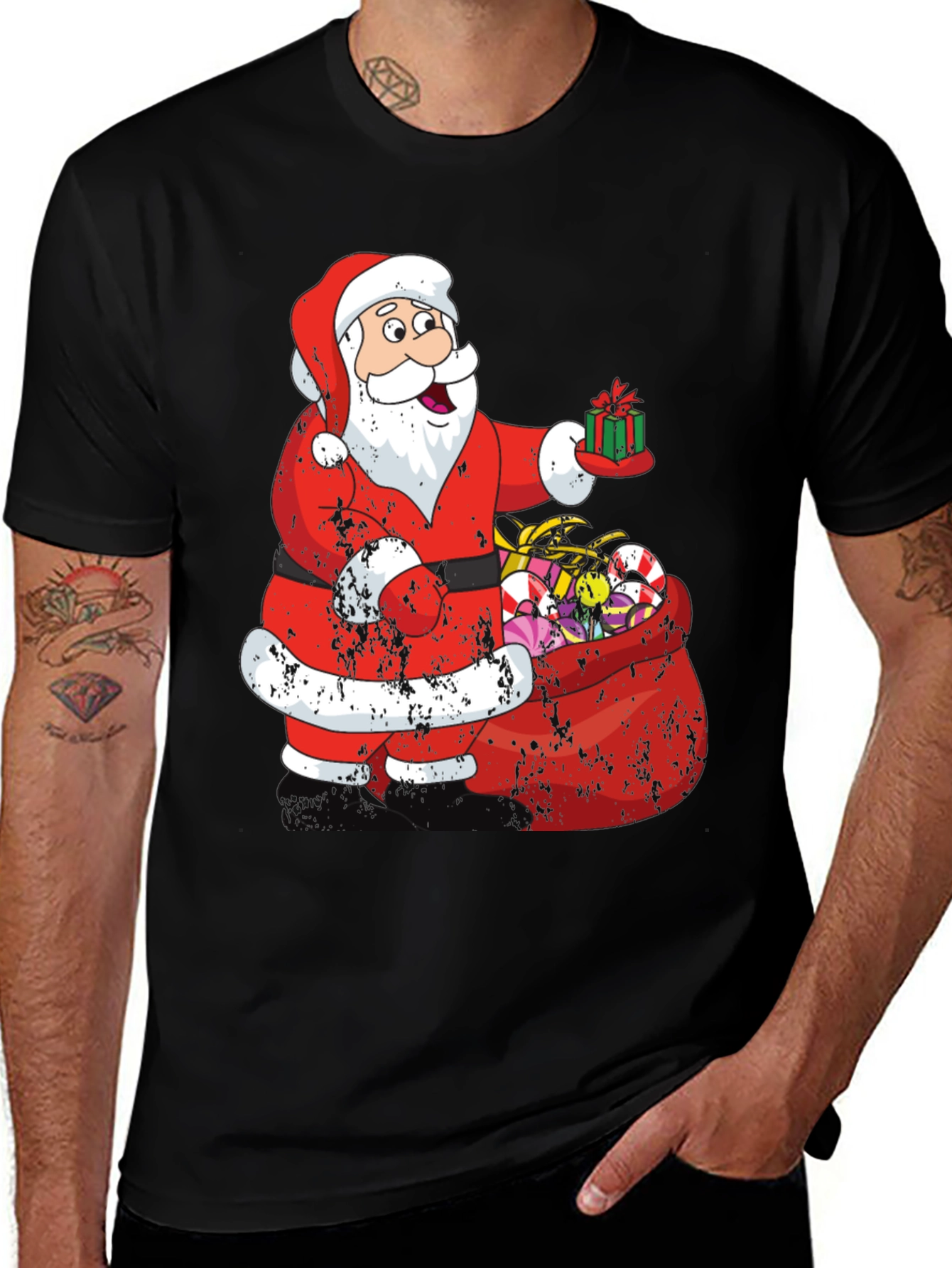 Santa's Sack T-Shirt - Christmas Gift Tee