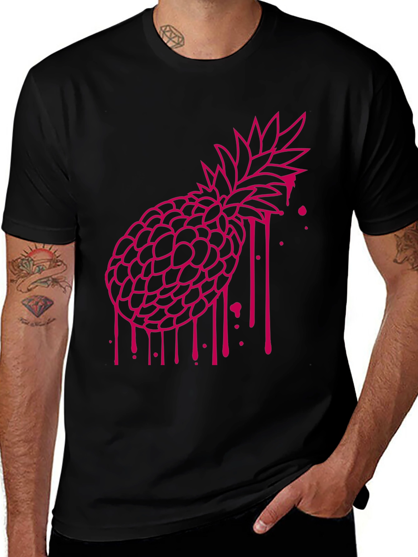 Variant 16 of Pineapple Drip Graphic Tee - Cool & Unique Design