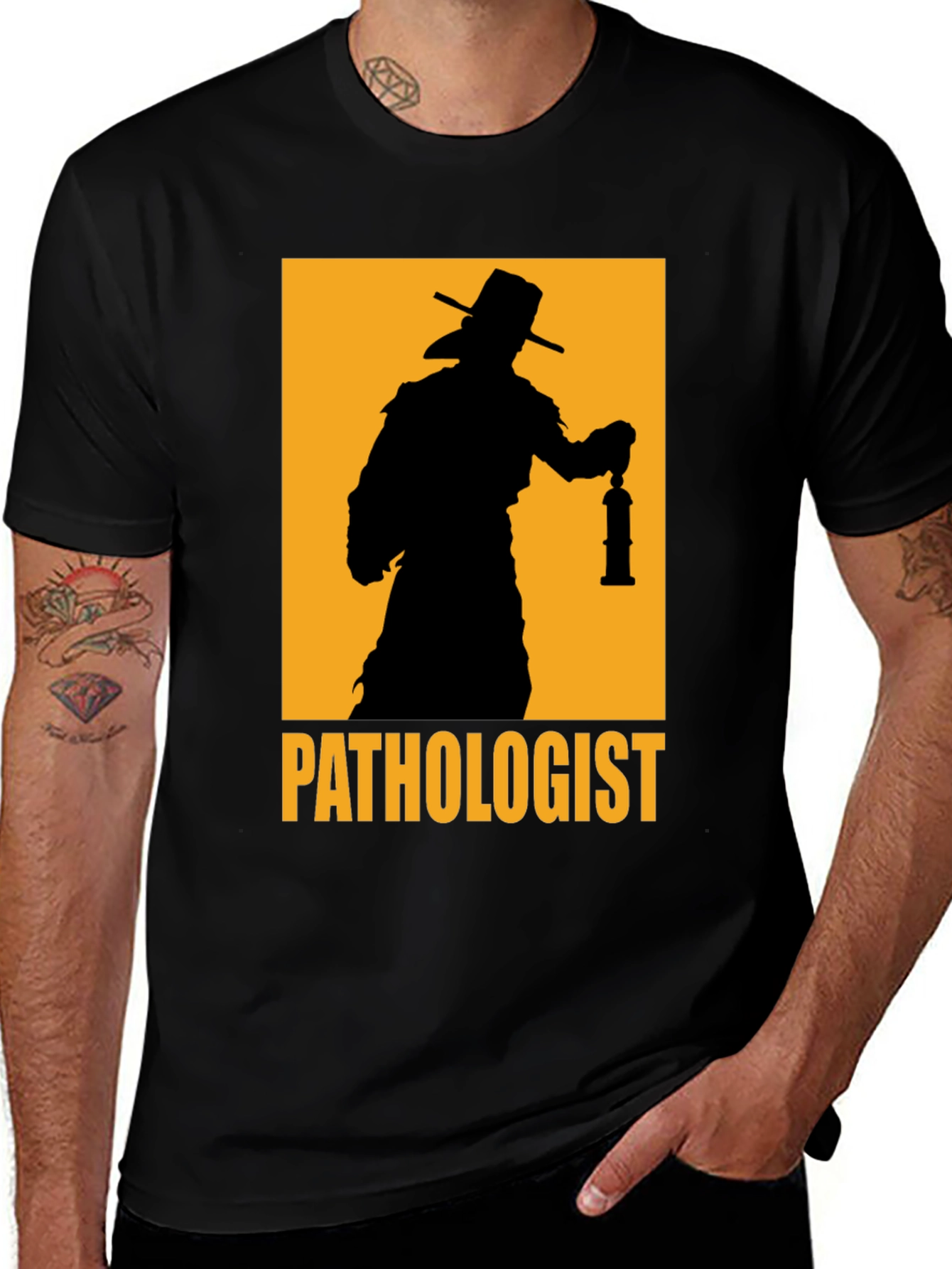 Pathologist T-Shirt - Plague Doctor Silhouette