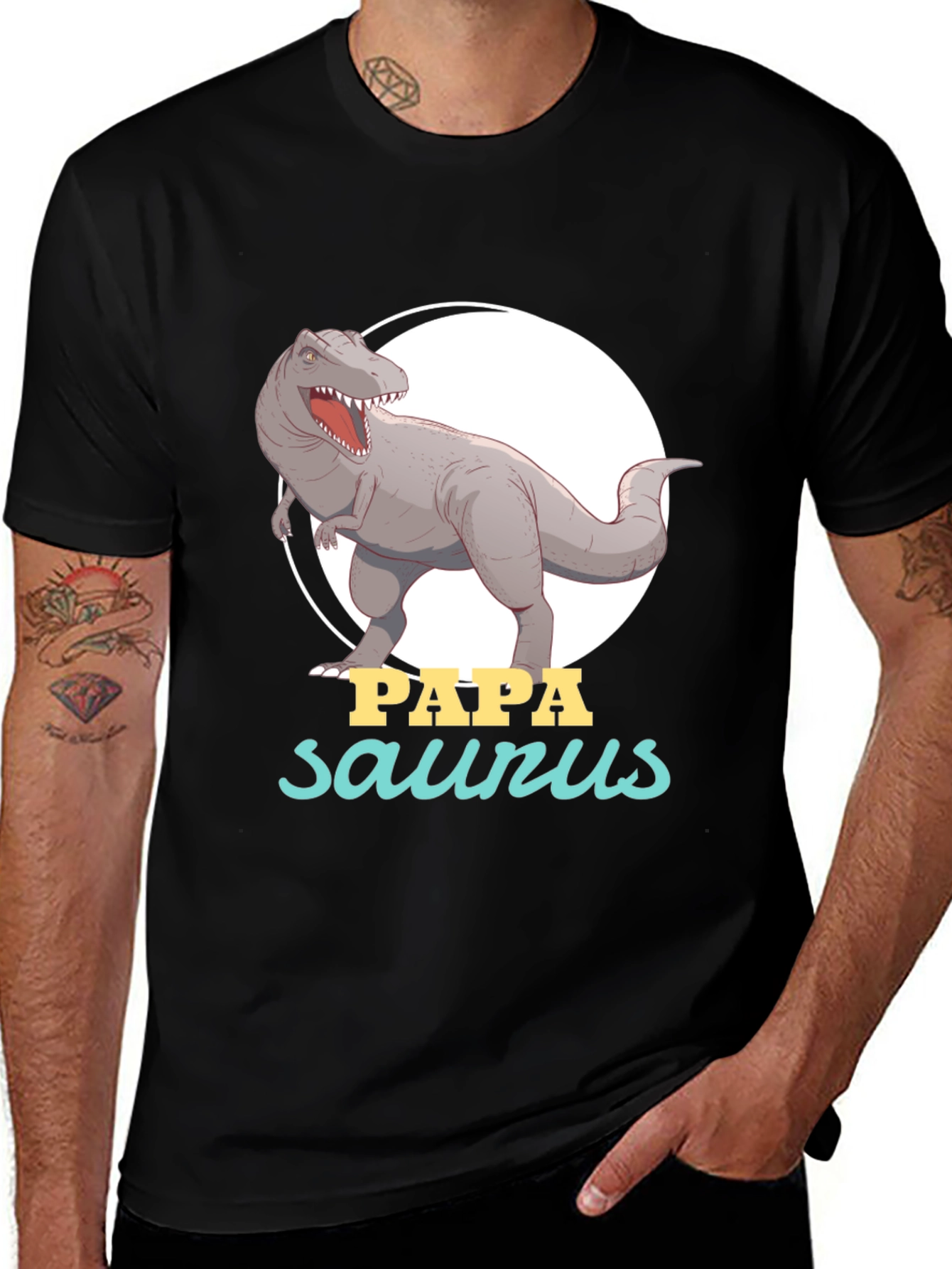 Variant 21 of Papa Saurus T-Shirt - Dinosaur Dad Tee