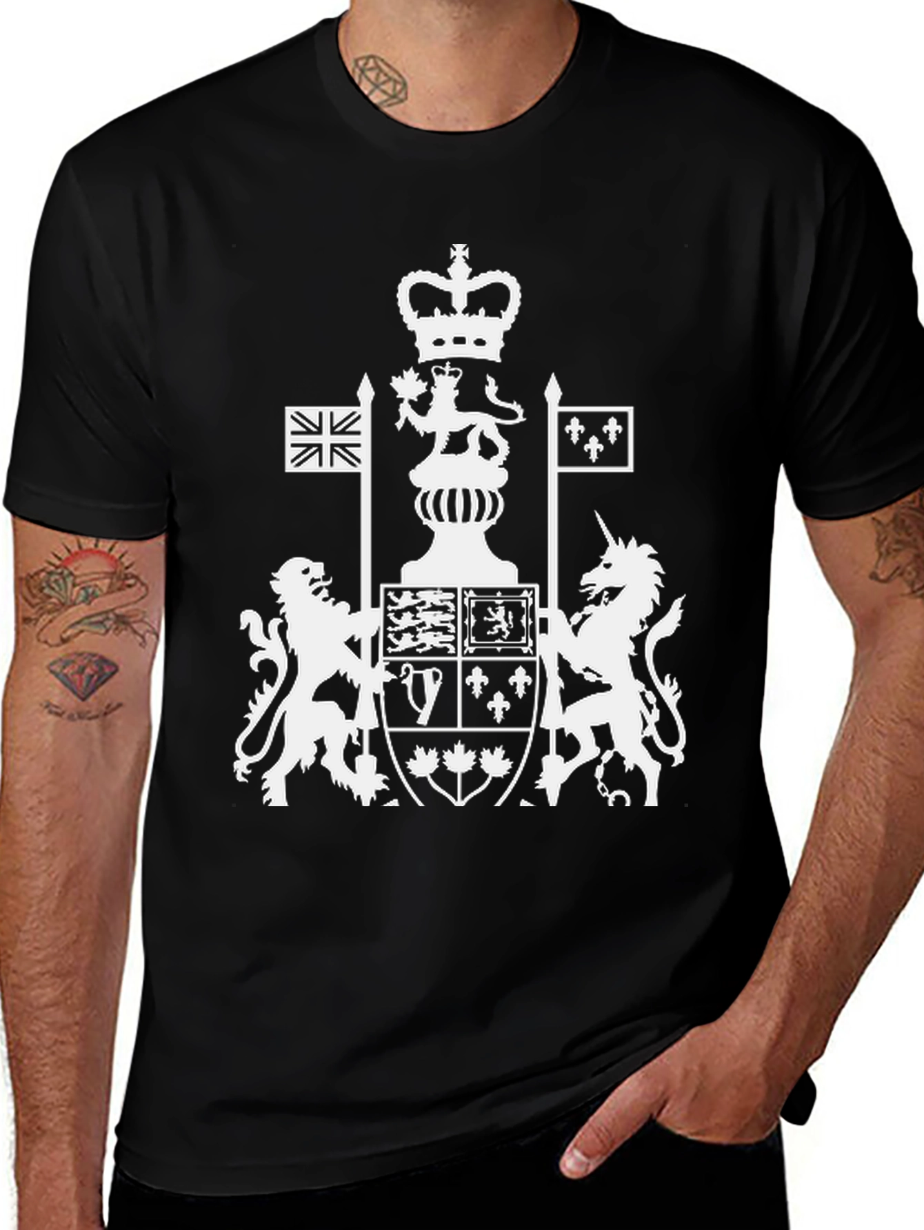 Variant 27 of Coat of Arms T-Shirt - Black