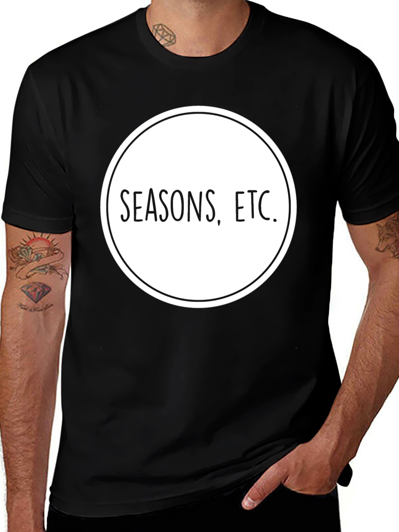 Variant 29 of Seasons, Etc. Graphic Tee - Men's Black T-Shirt