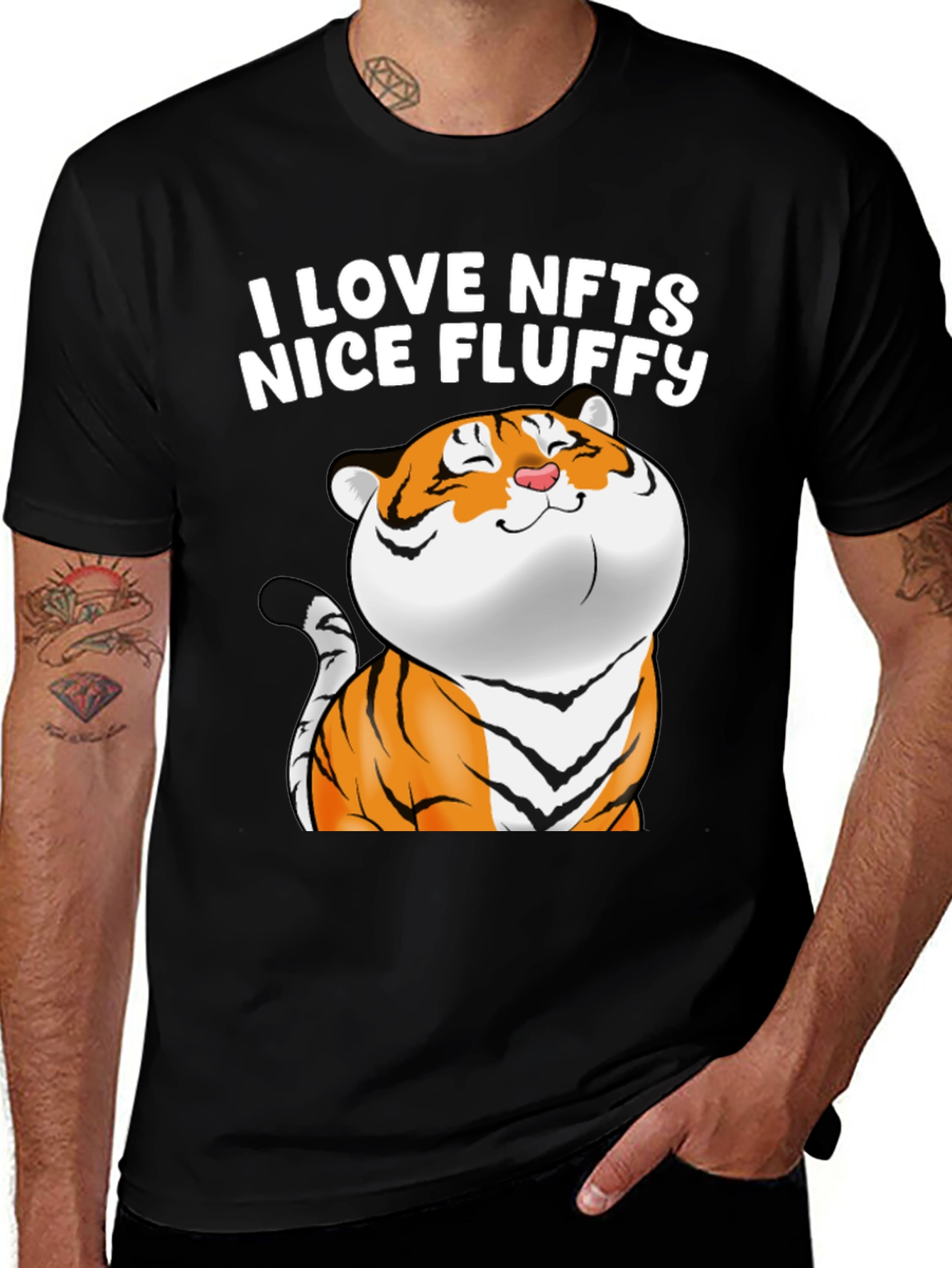 NFT Tiger T-Shirt - I Love NFTs Nice Fluffy