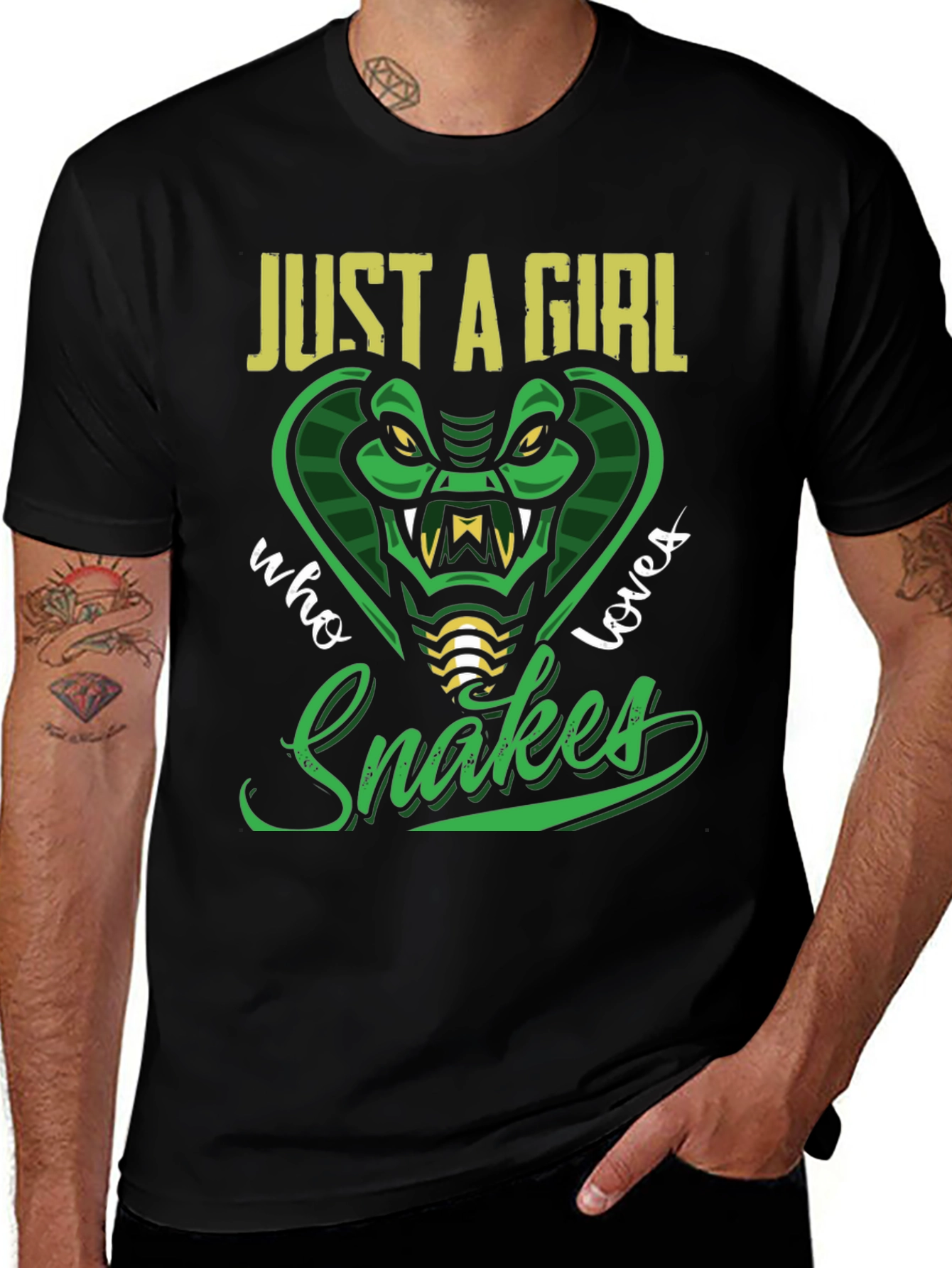 Variant 15 of Just A Girl Who Loves Snakes T-Shirt Cobra Lover Tee