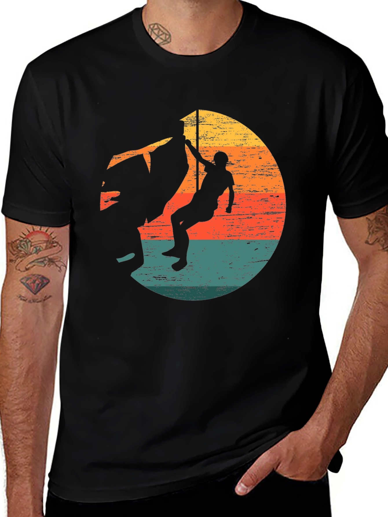 Variant 17 of Climbing Silhouette Graphic Tee - Outdoor Adventure