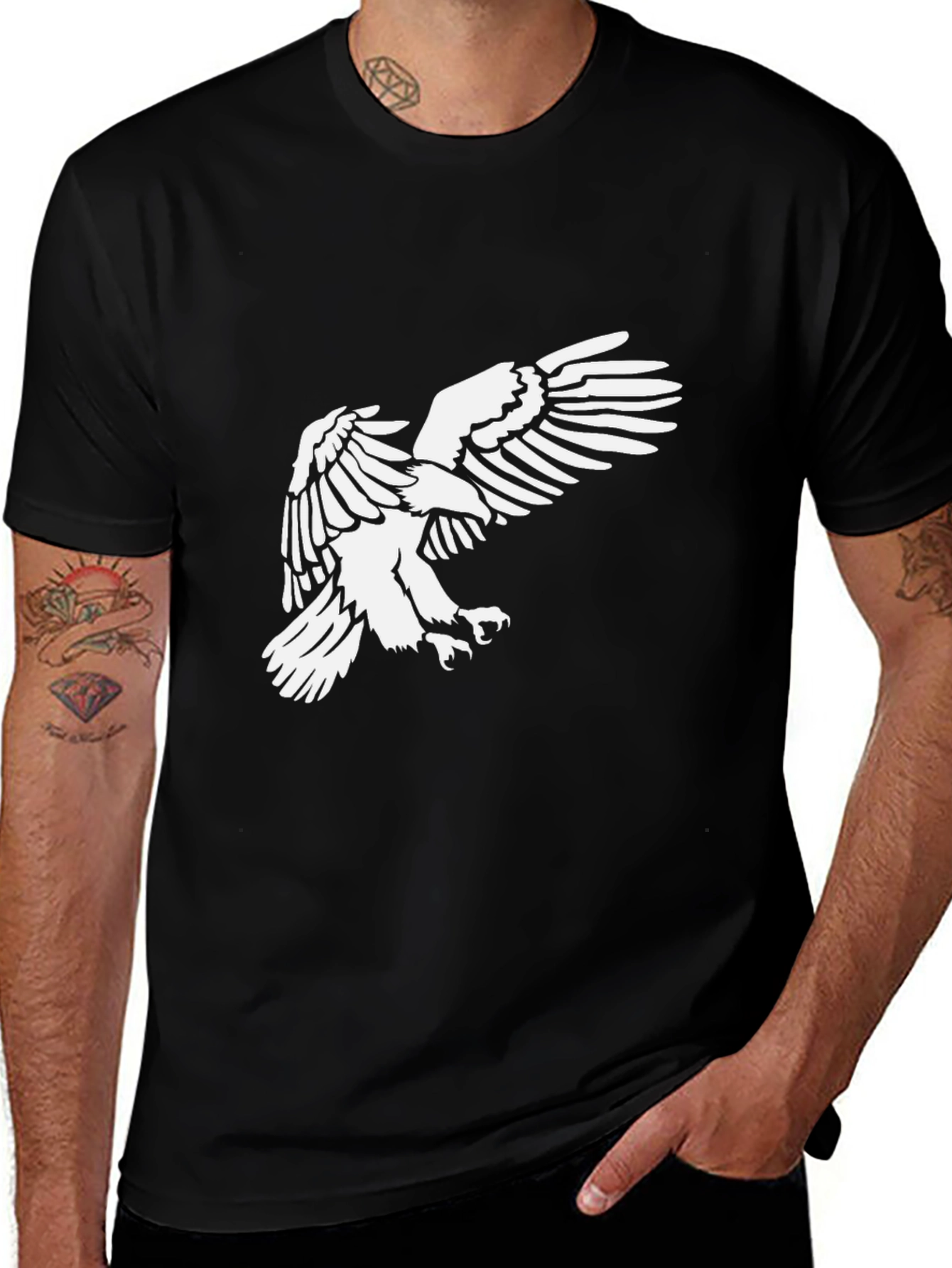 Variant 10 of Black Eagle Graphic Tee - Bold Style