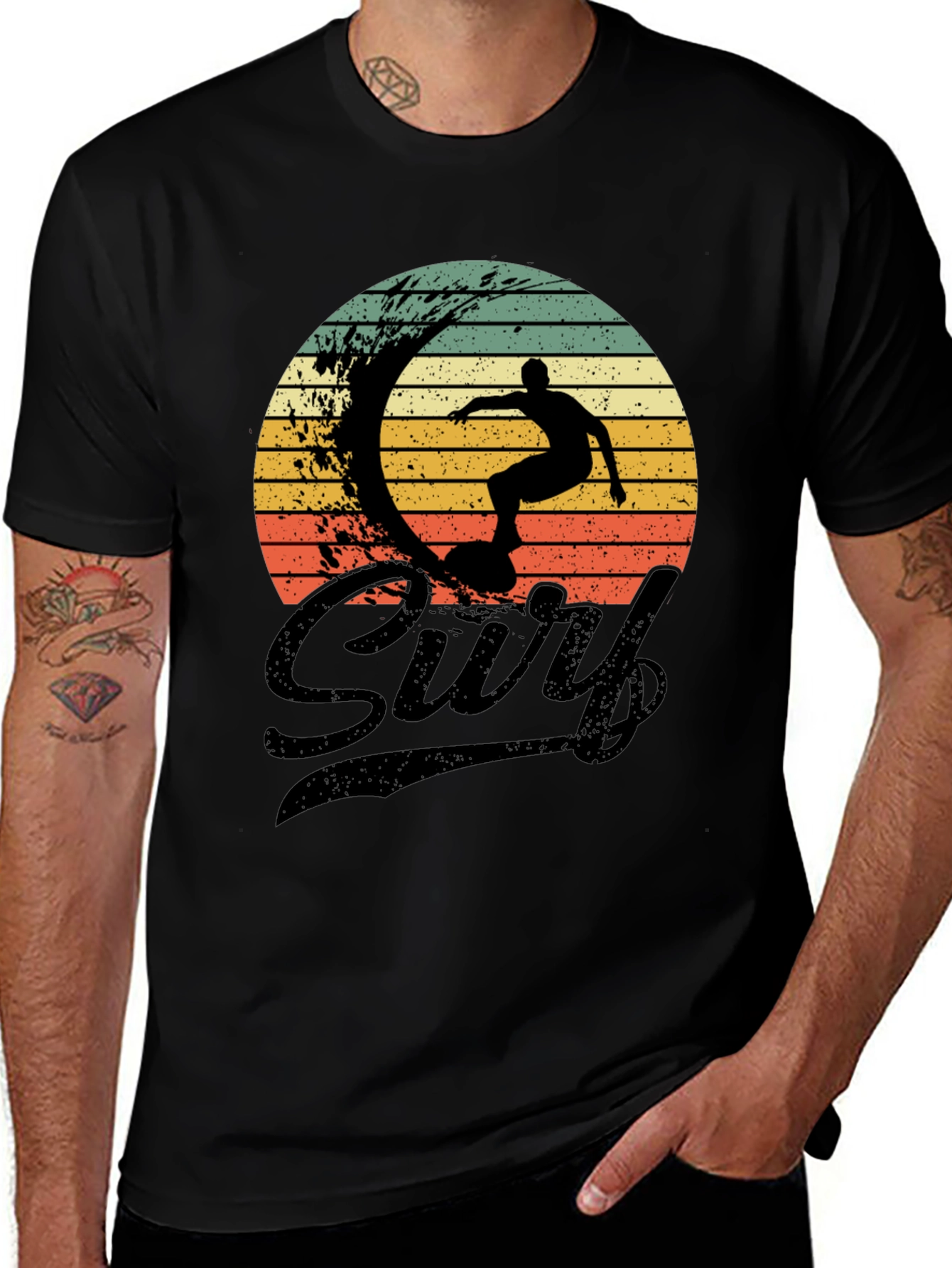 Retro Surf T-Shirt - Vintage Style Surfer Tee