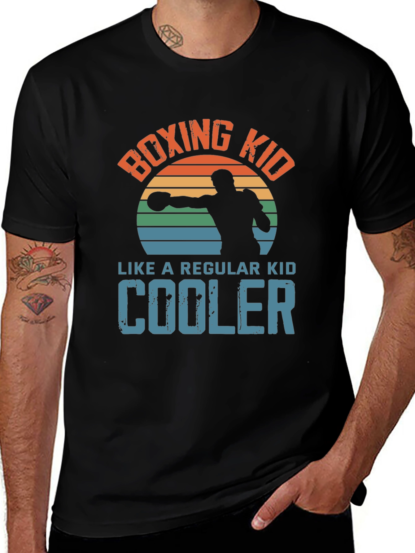 Variant 15 of Boxing Kid Graphic Tee - Cool Retro Style