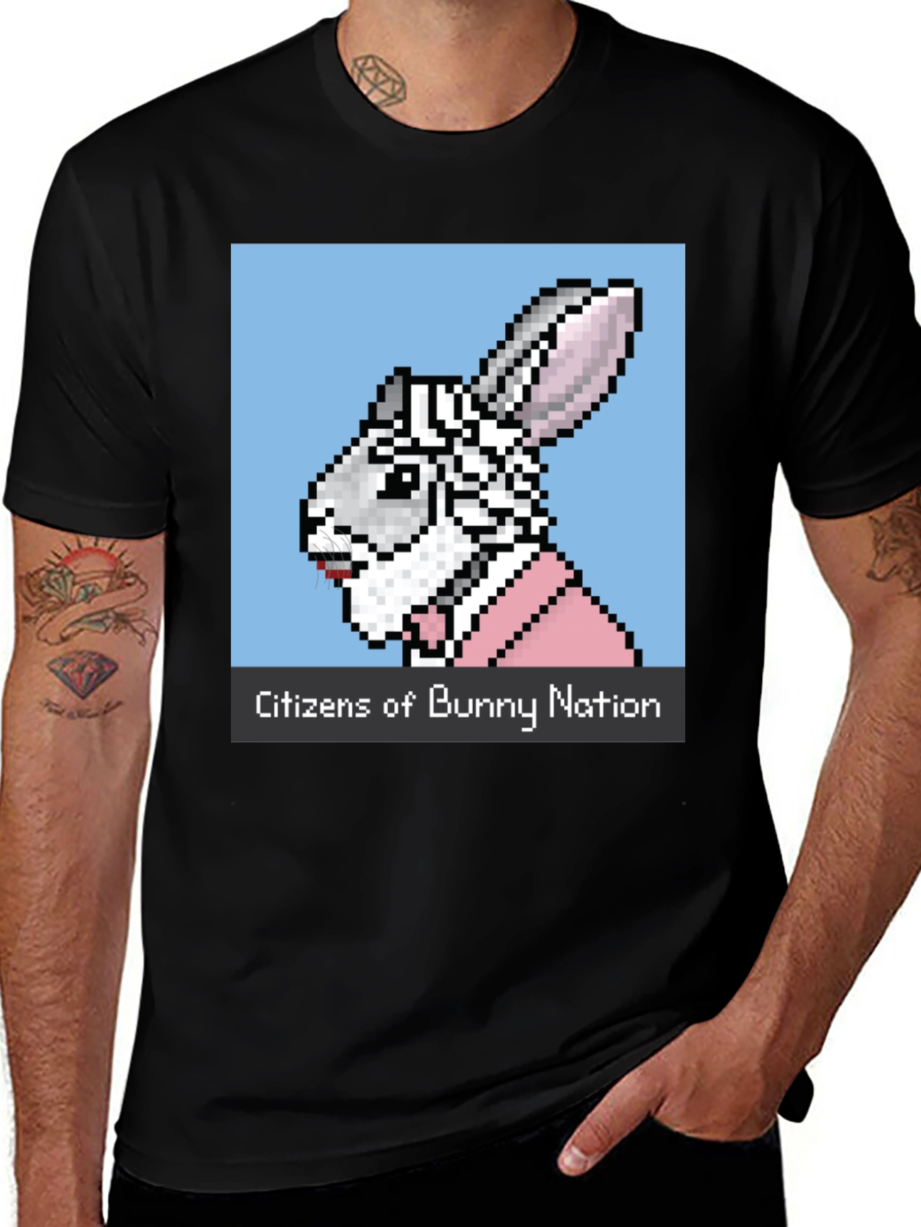 Citizens of Bunny Nation Black T-Shirt