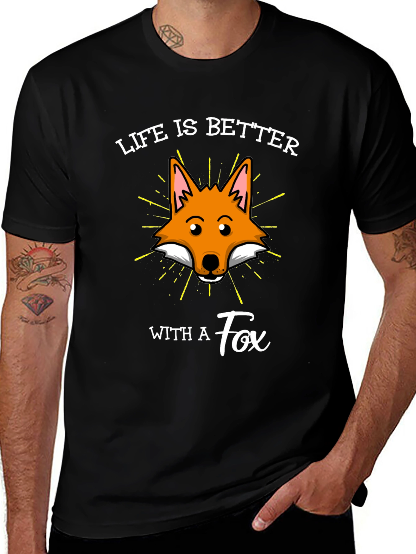 Variant 24 of Life is Better with a Fox Graphic Tee