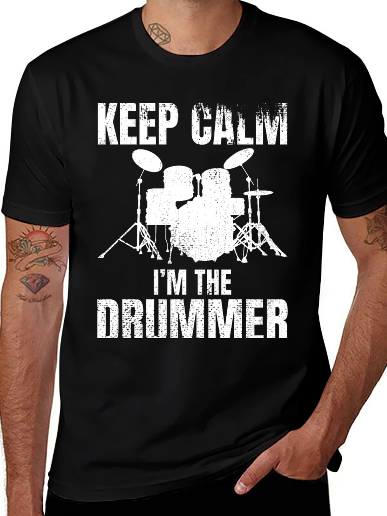 Variant 3 of Keep Calm I'm The Drummer Black T-Shirt