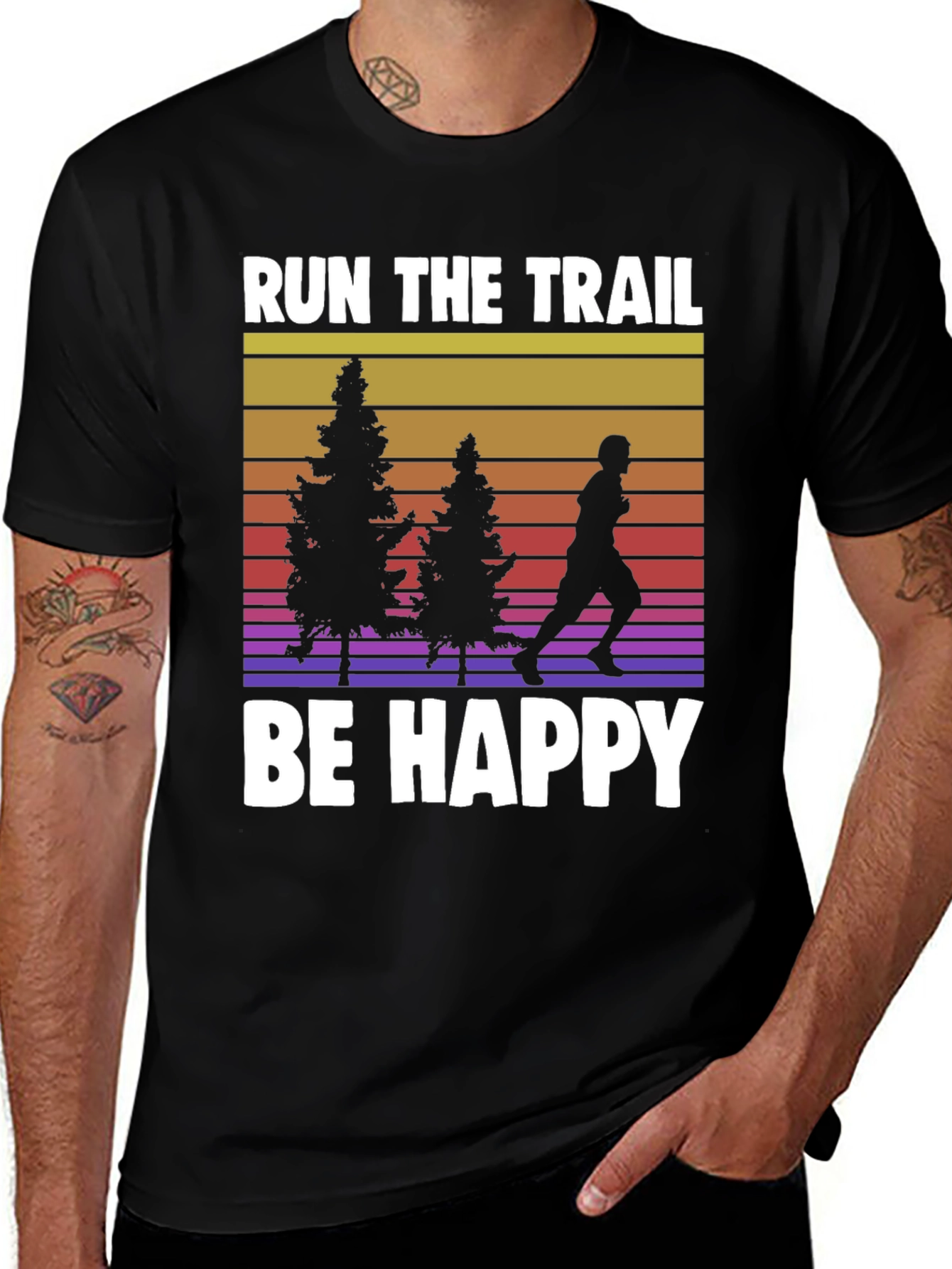 Variant 10 of Run the Trail, Be Happy T-Shirt