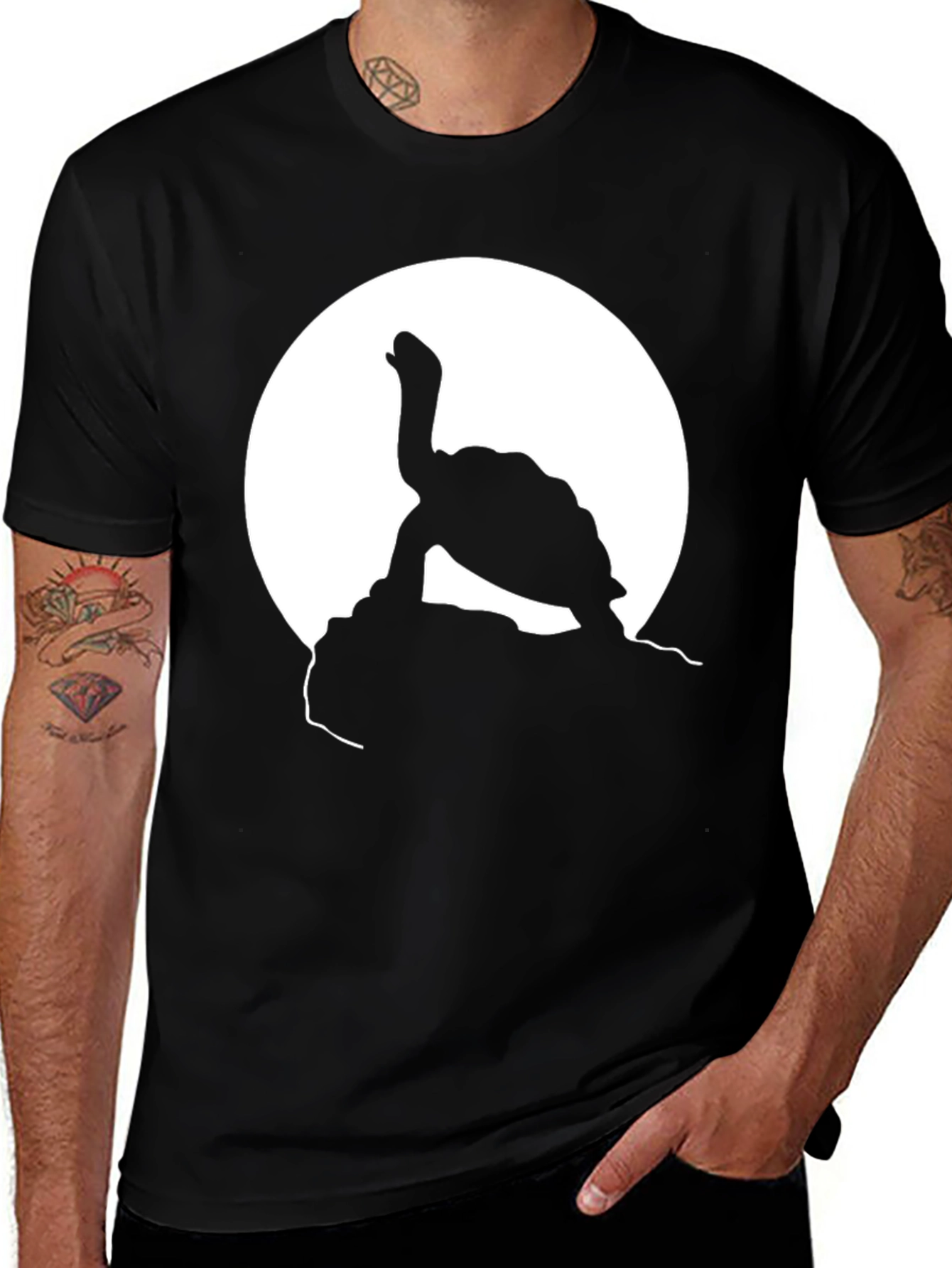 Variant 17 of Turtle Silhouette T-Shirt - Black