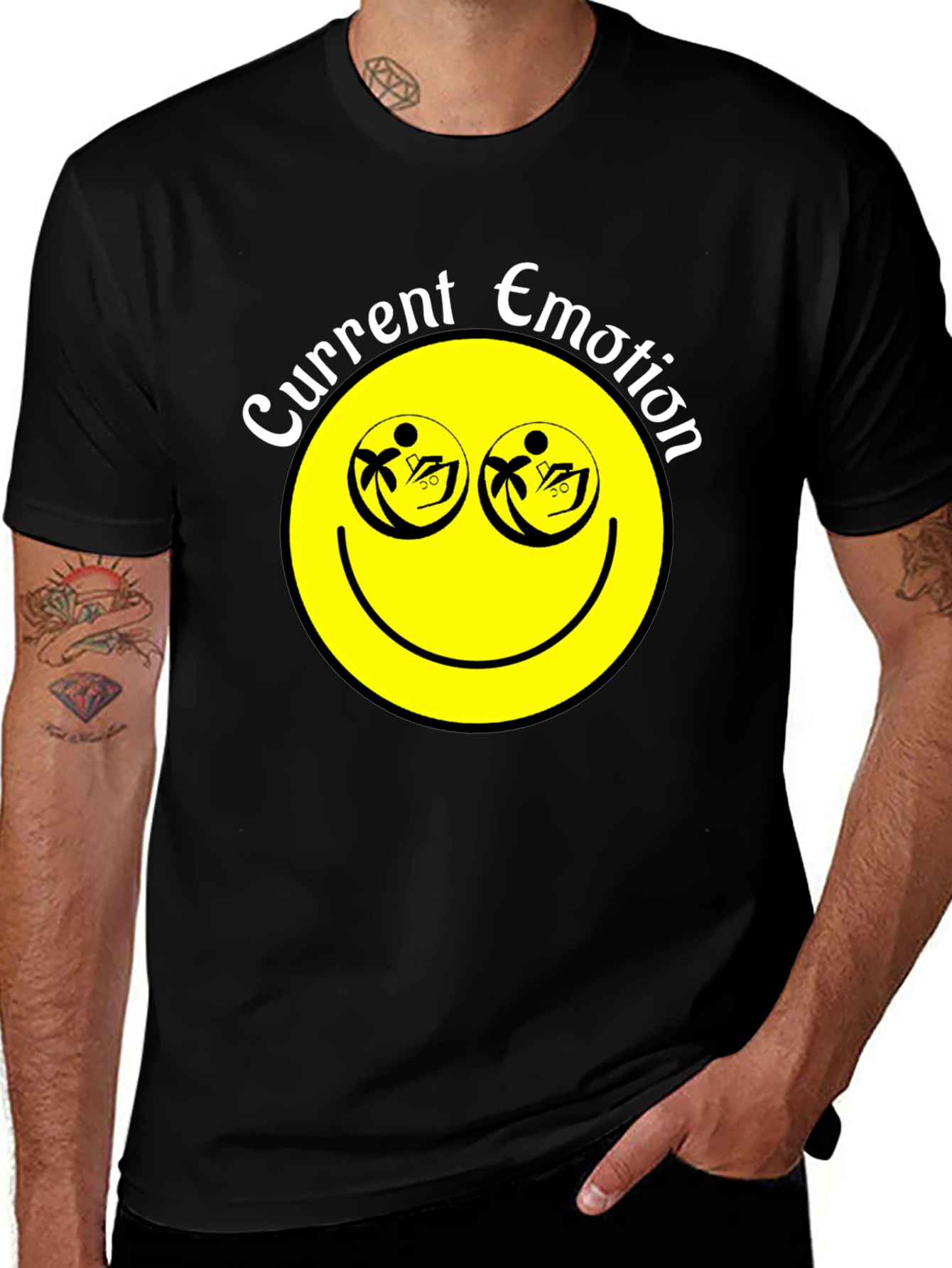 Variant 22 of Current Emotion Smiley Face T-Shirt