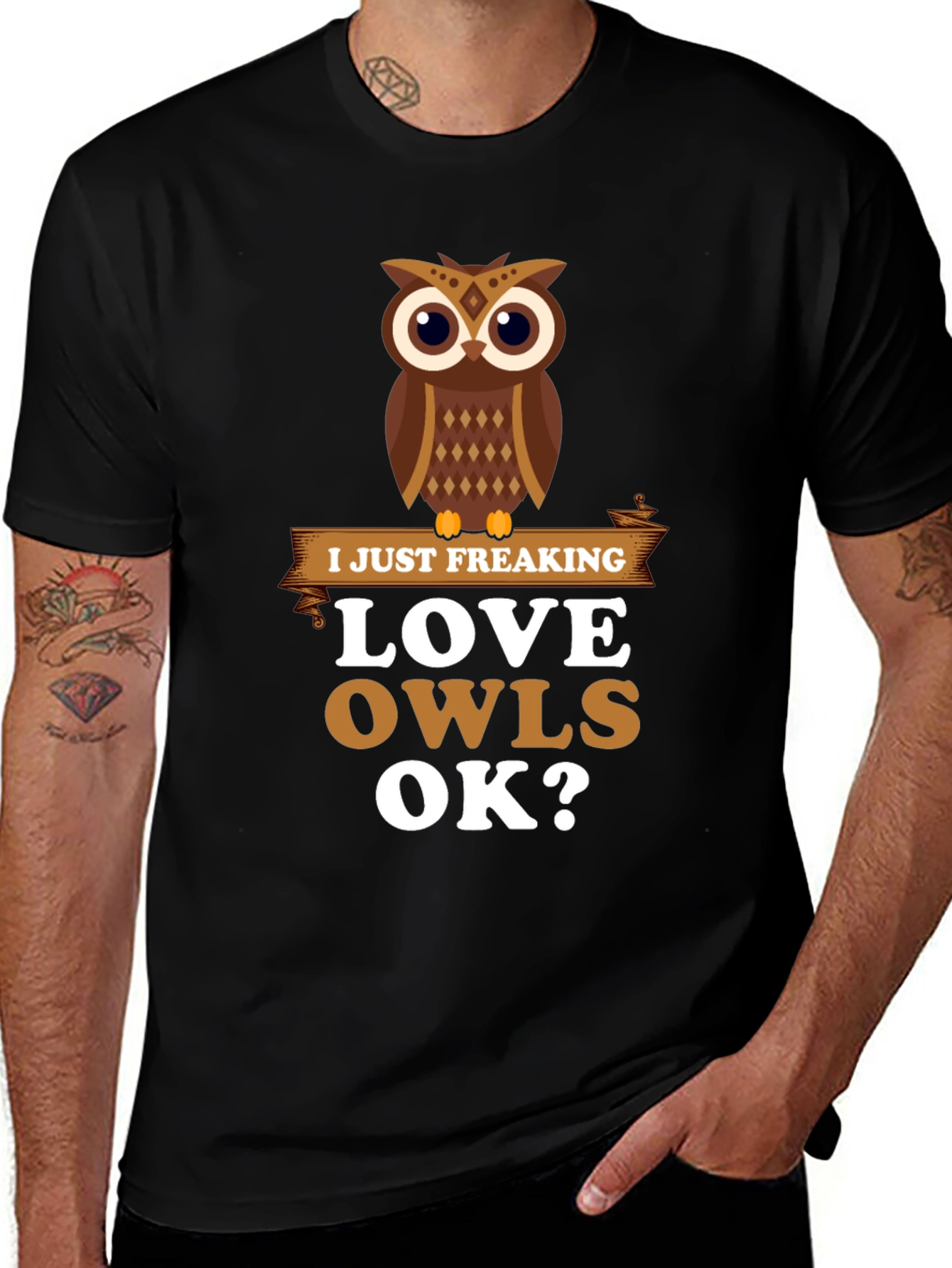 Variant 13 of I Just Freaking Love Owls Graphic T-Shirt