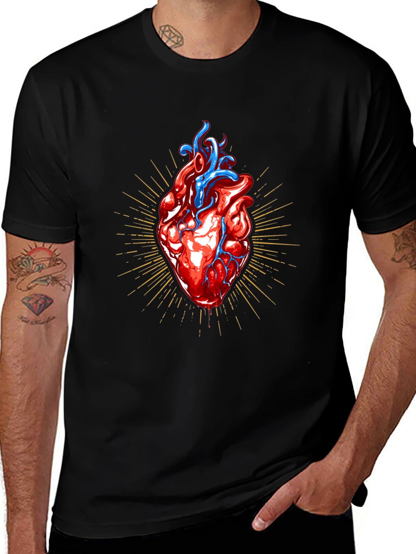 Variant 21 of Anatomical Heart Graphic Tee - Unique Print