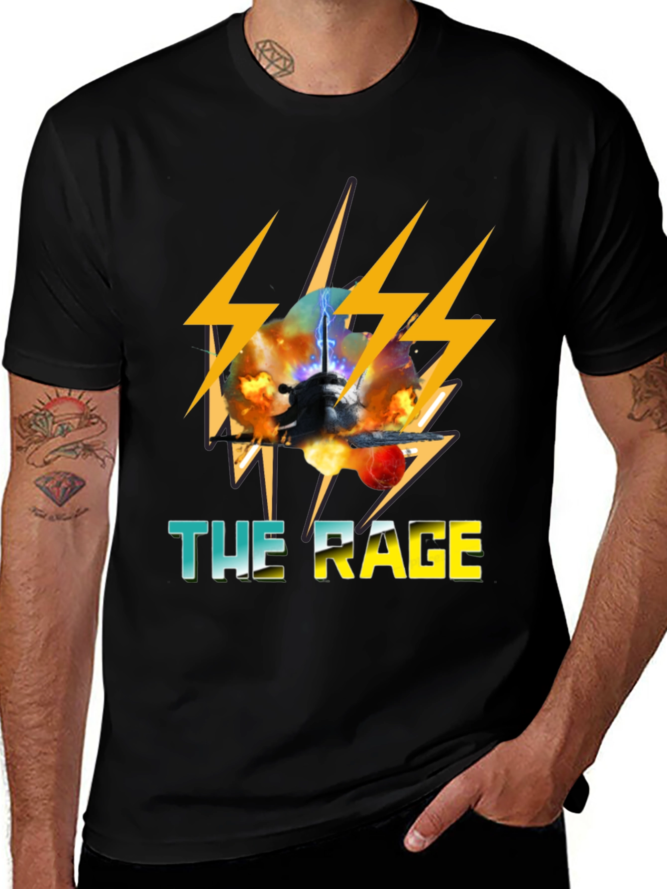 Variant 22 of The Rage Graphic T-Shirt - Black