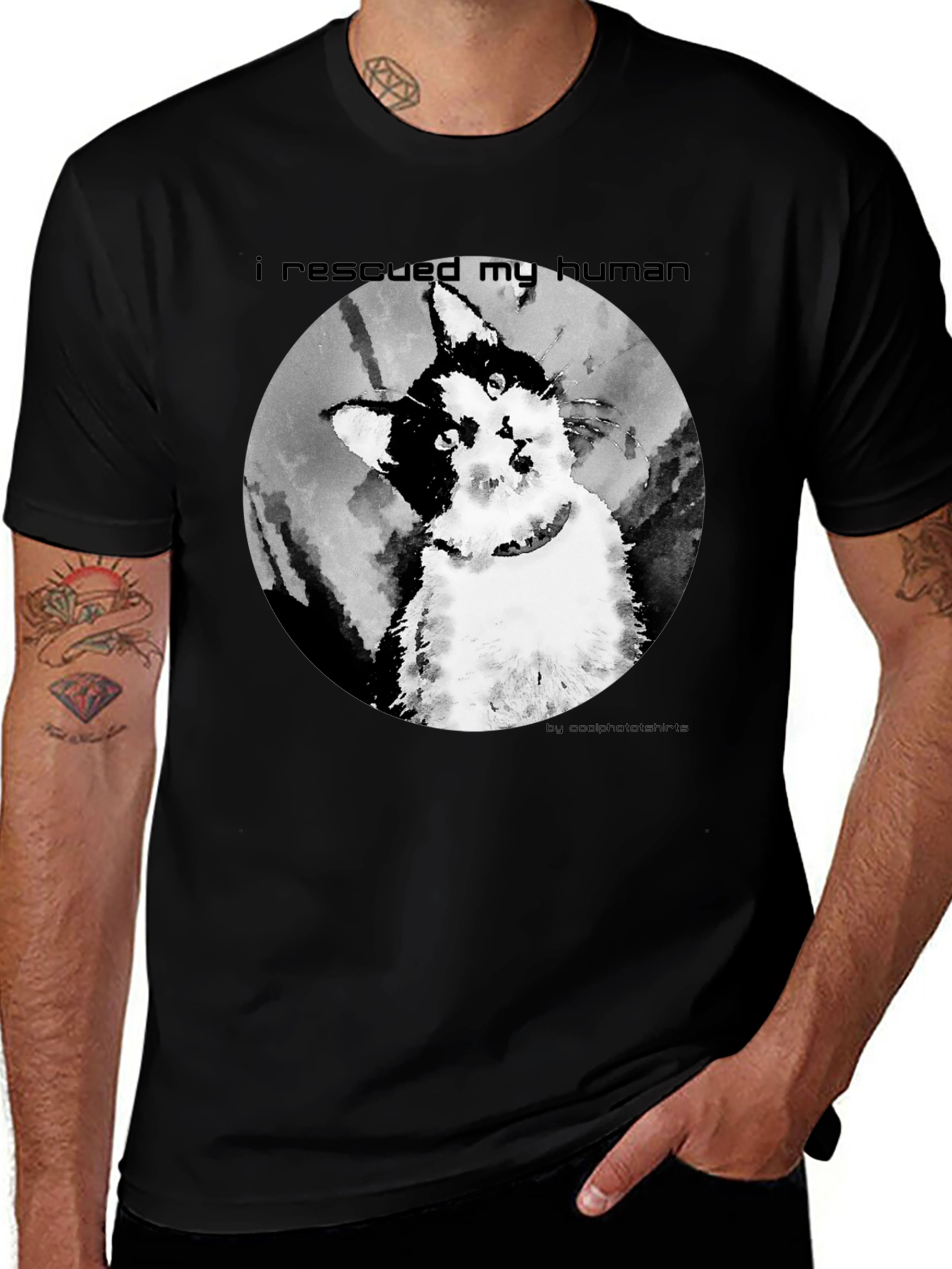 Variant 25 of Rescued My Human Graphic T-Shirt