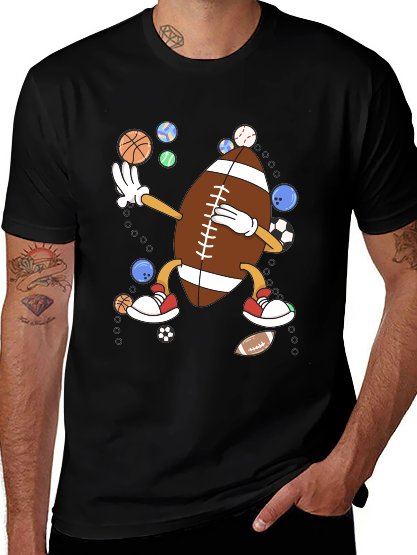 Variant 11 of Sports Dabbing Football T-Shirt