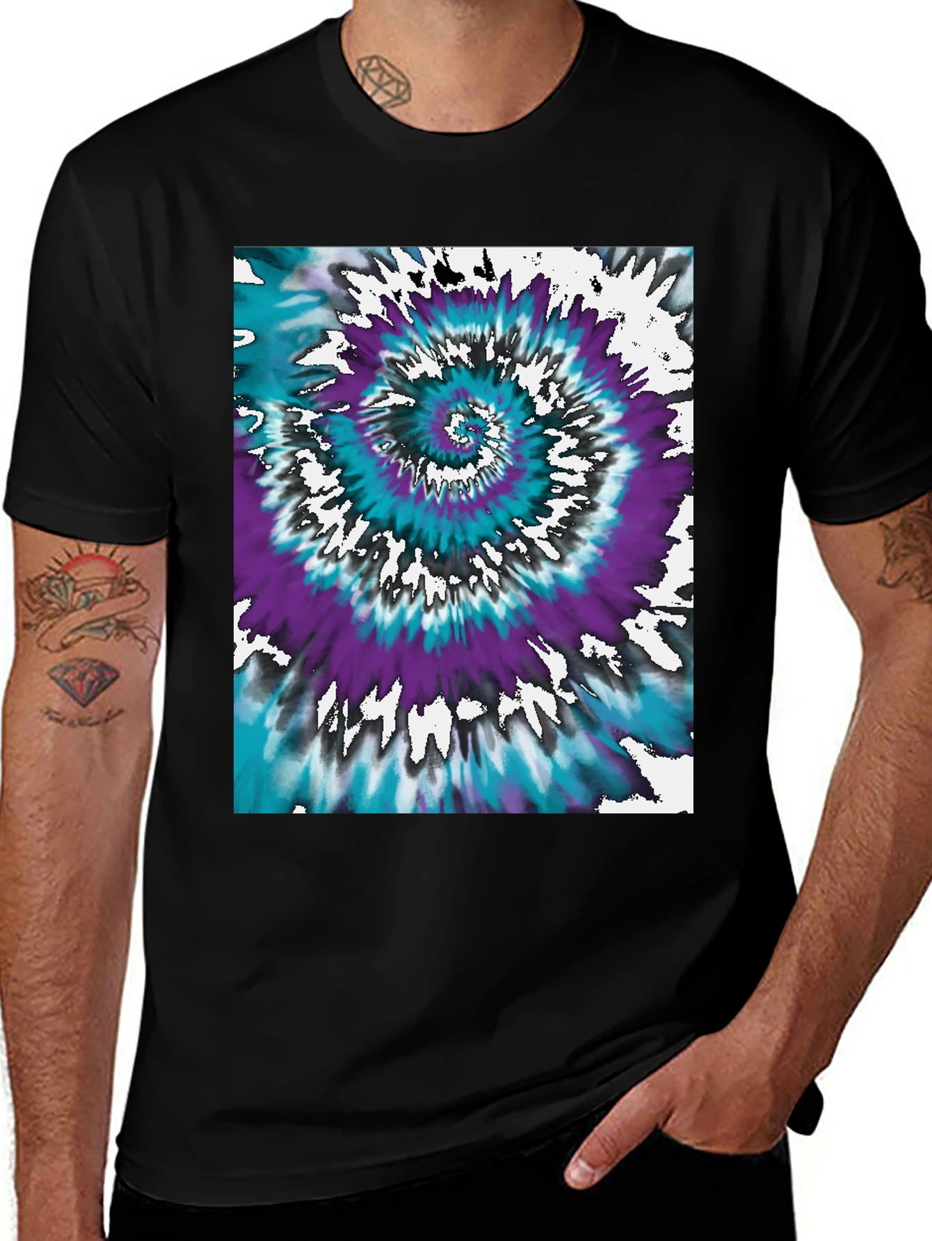 Variant 27 of Tie Dye Swirl Graphic Tee - Casual Comfort